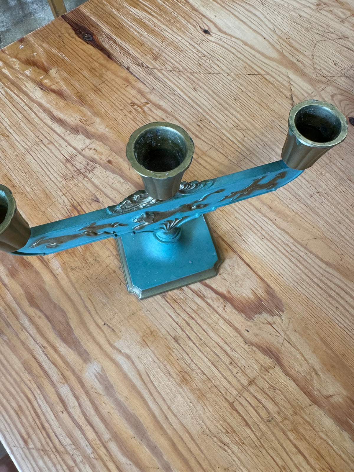 Grön ljusstake Ystad stjärnmetall