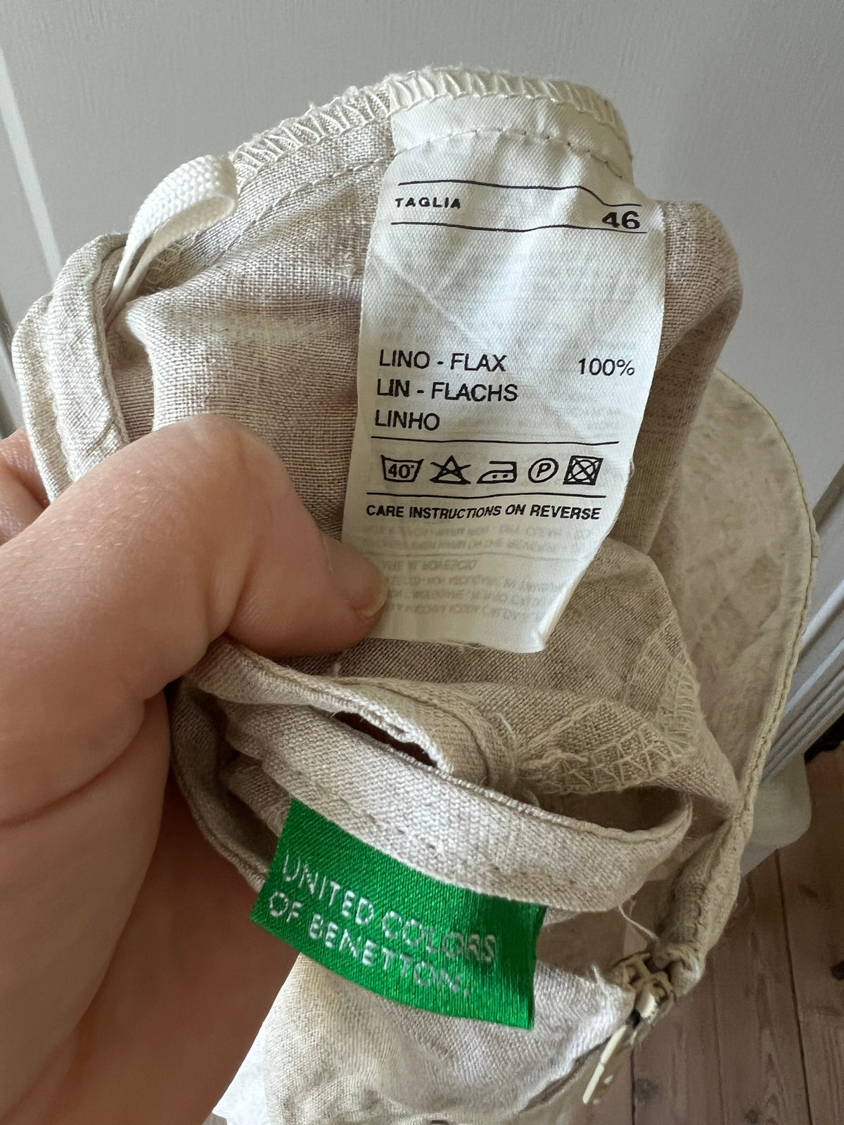 Beige linnekjol United colors of Benetton