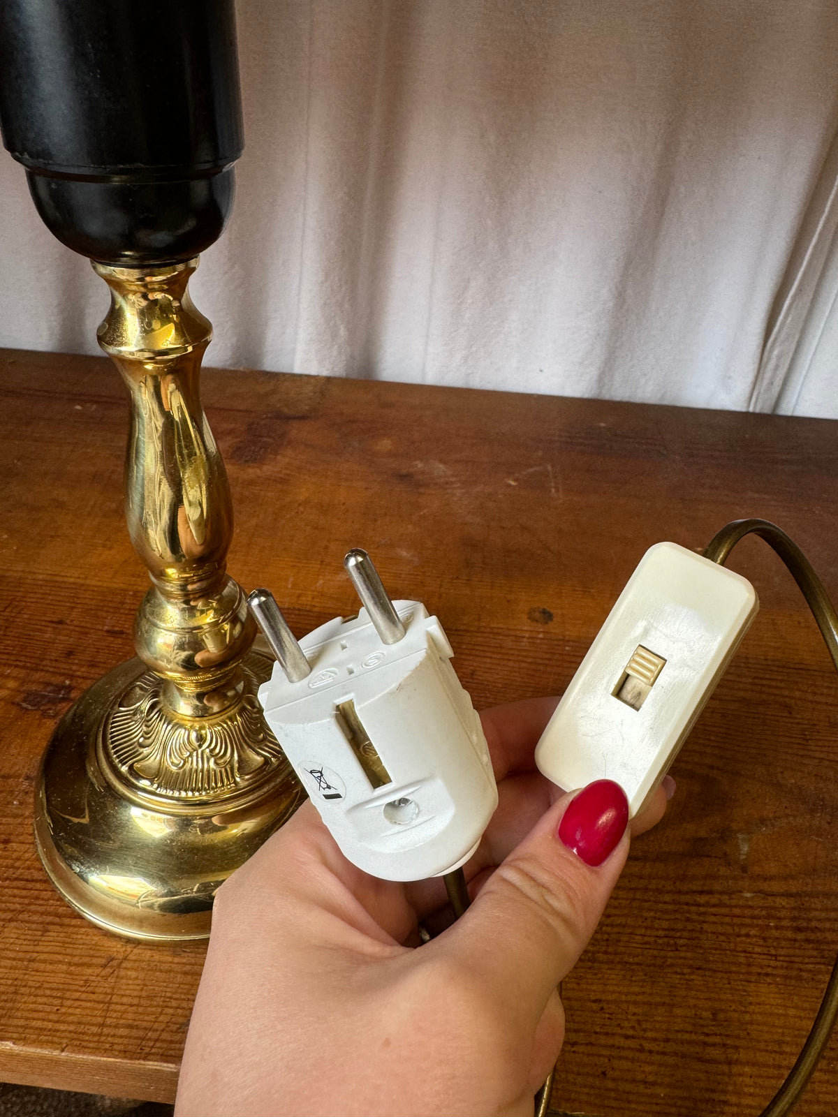 Lampfot i mässing