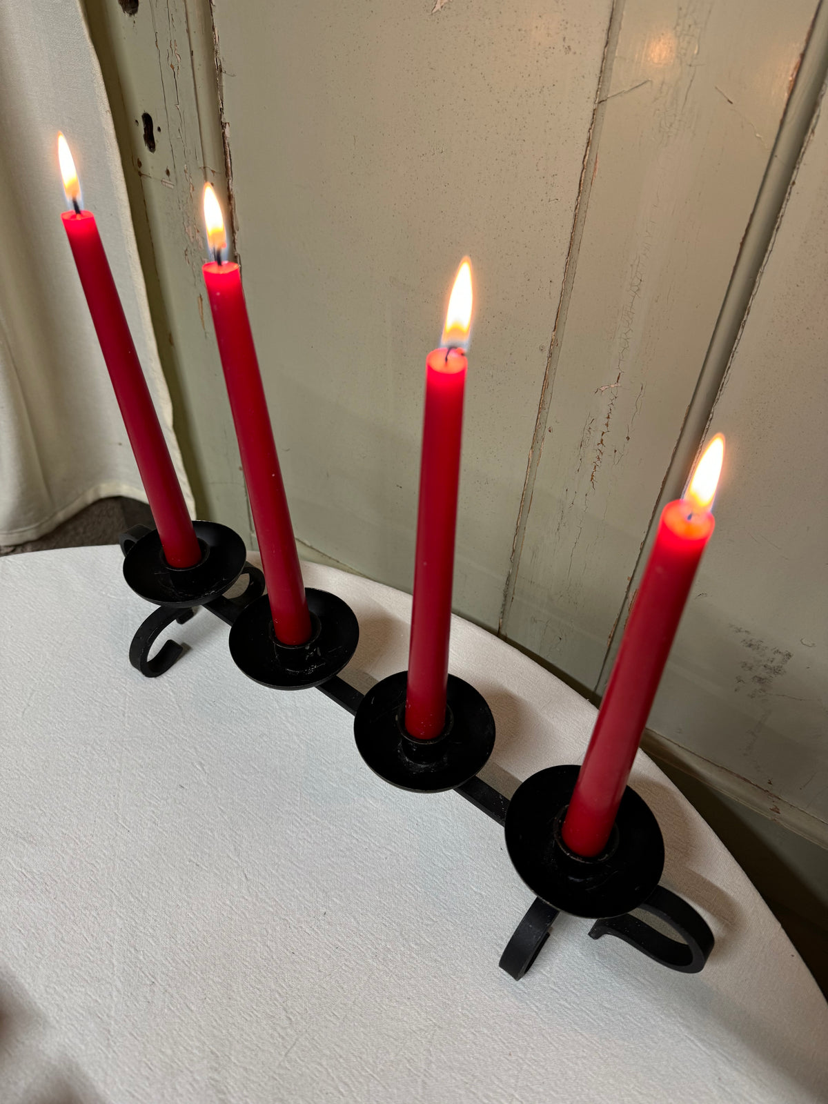 Adventsljusstake i smide