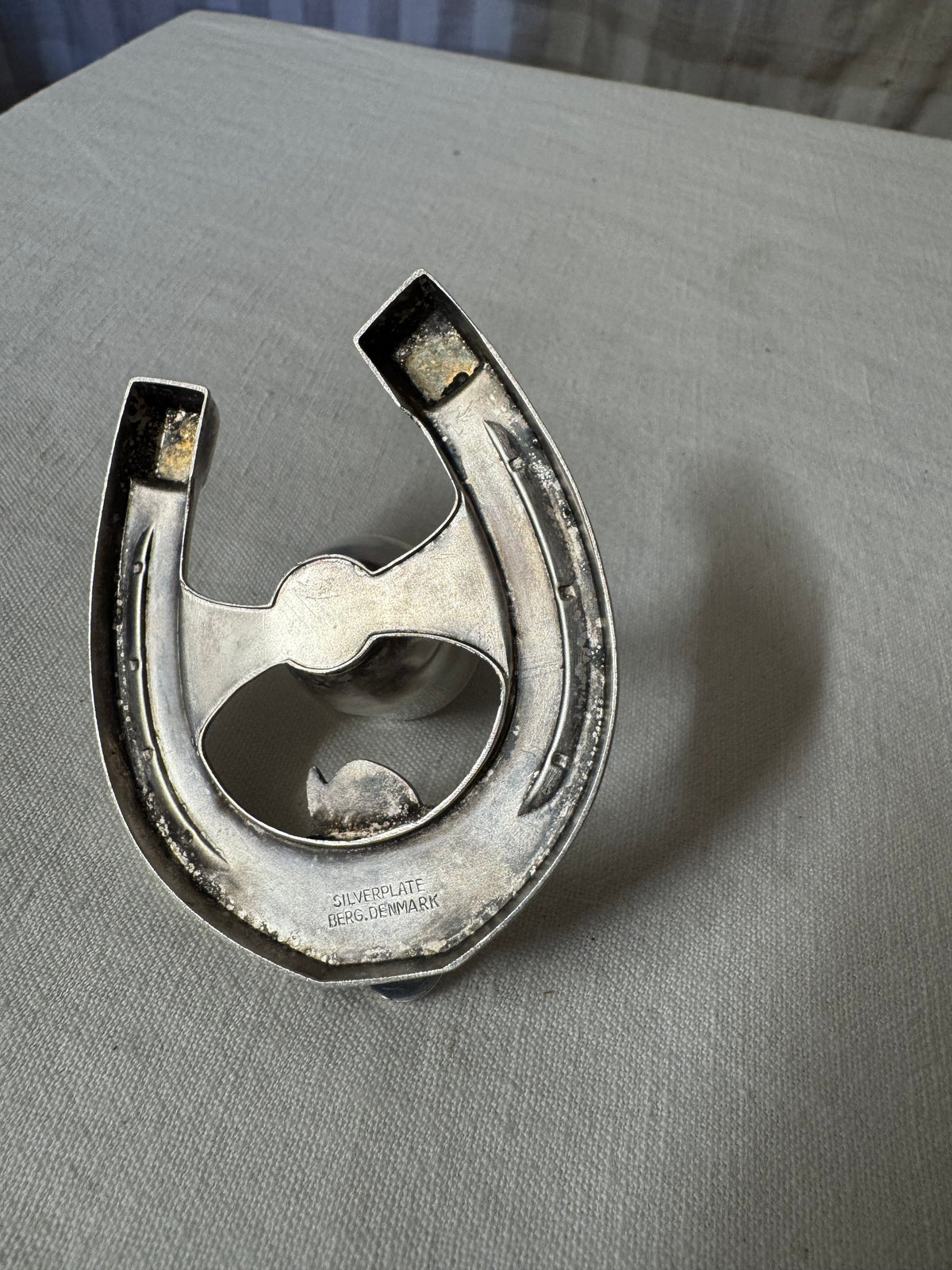Ljusstake hästsko Berg Denmark silverpläterad