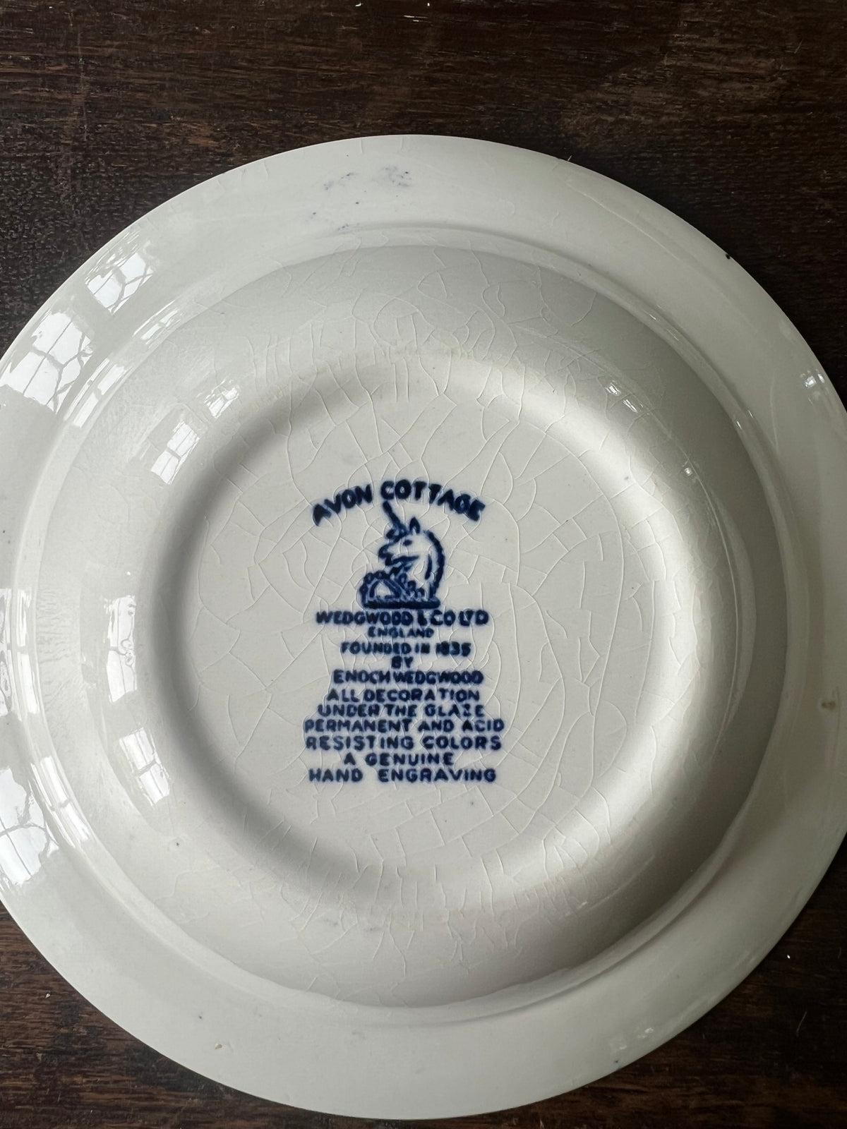 4st blåvita skålar - Avon cottage Wedgwood & co England