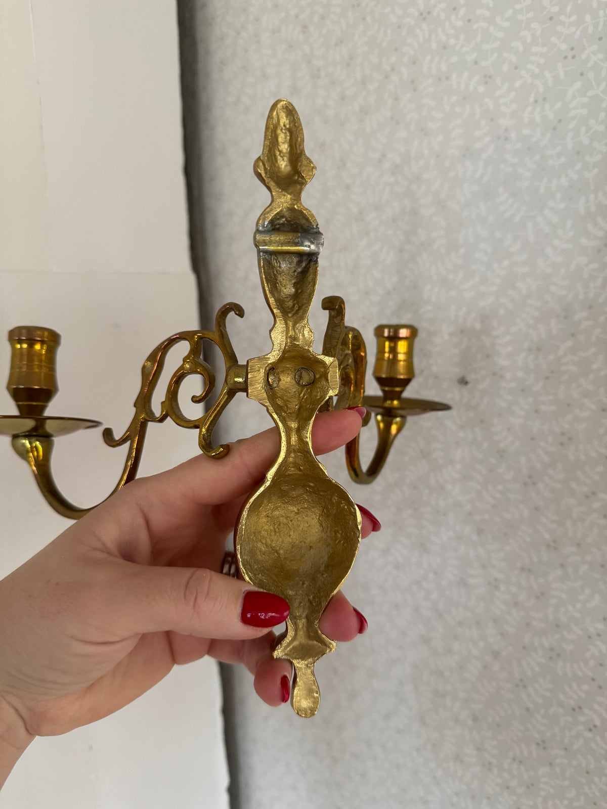 Väggljusstake mässing