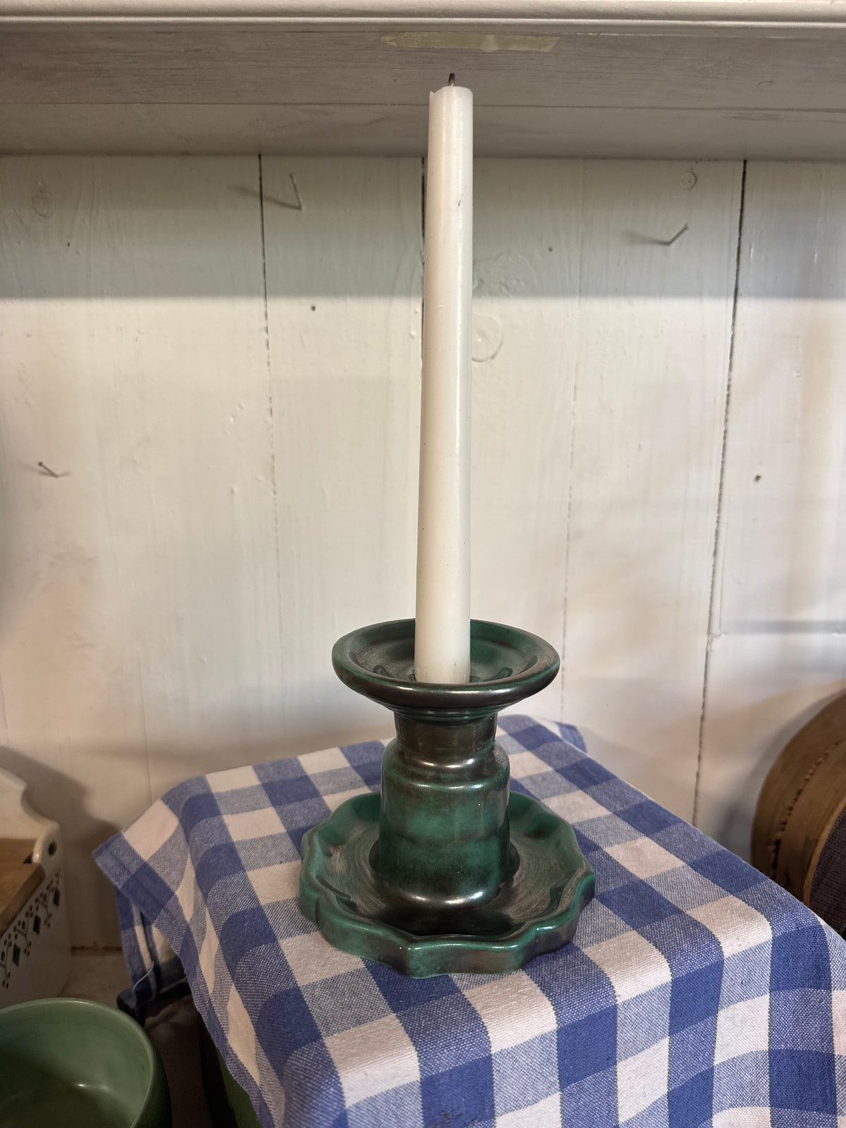 Grön ljusstake
