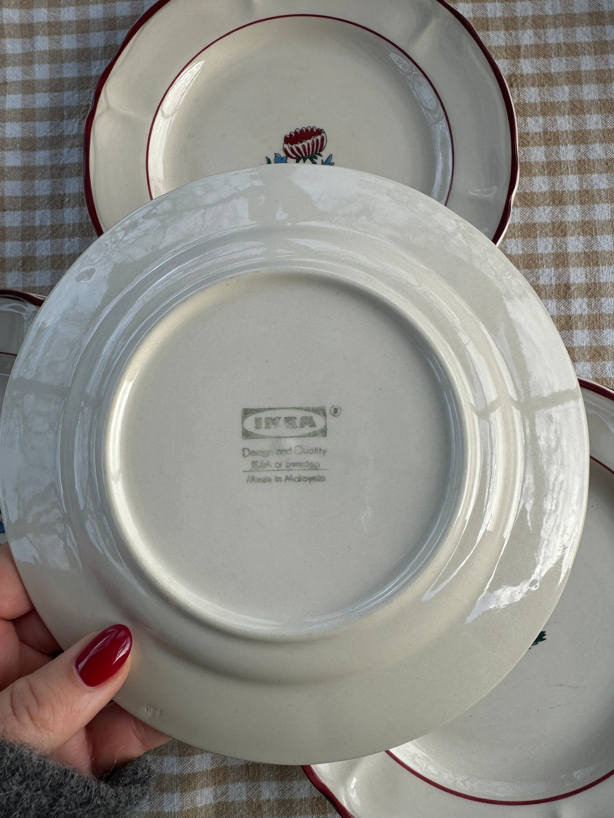 6st assietter vintage Postilla Marita Lord Ikea