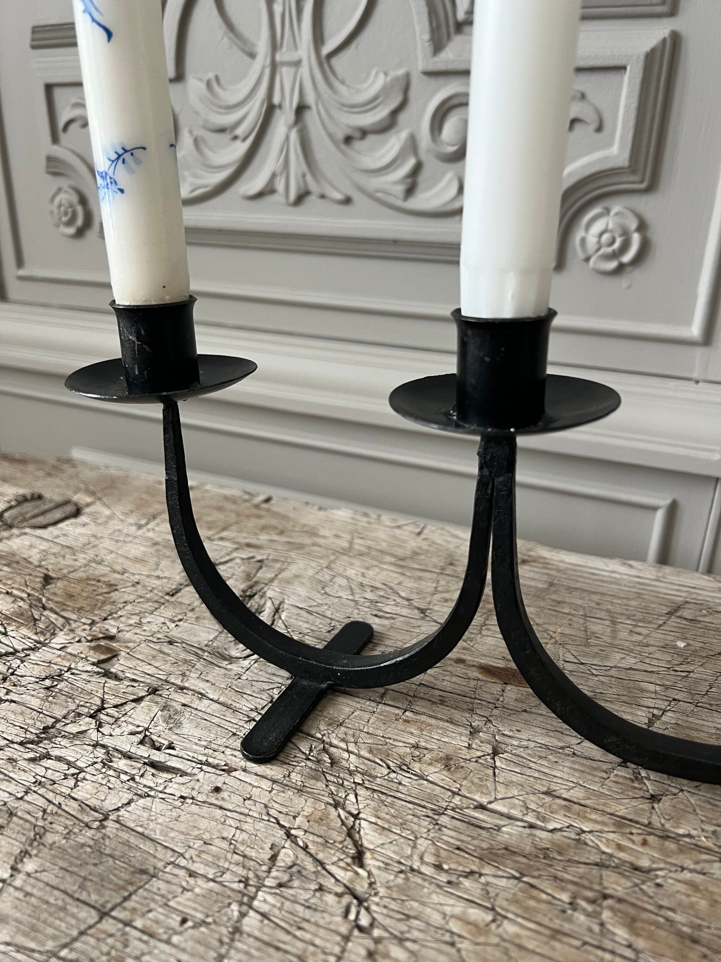 Adventsljusstake i smide