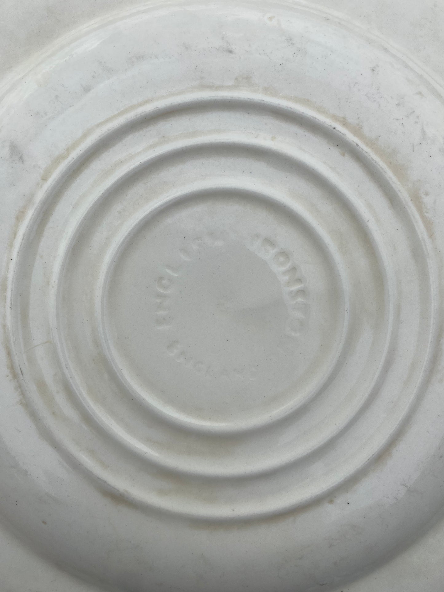 Tallrik i grönvitt - Ironstone England