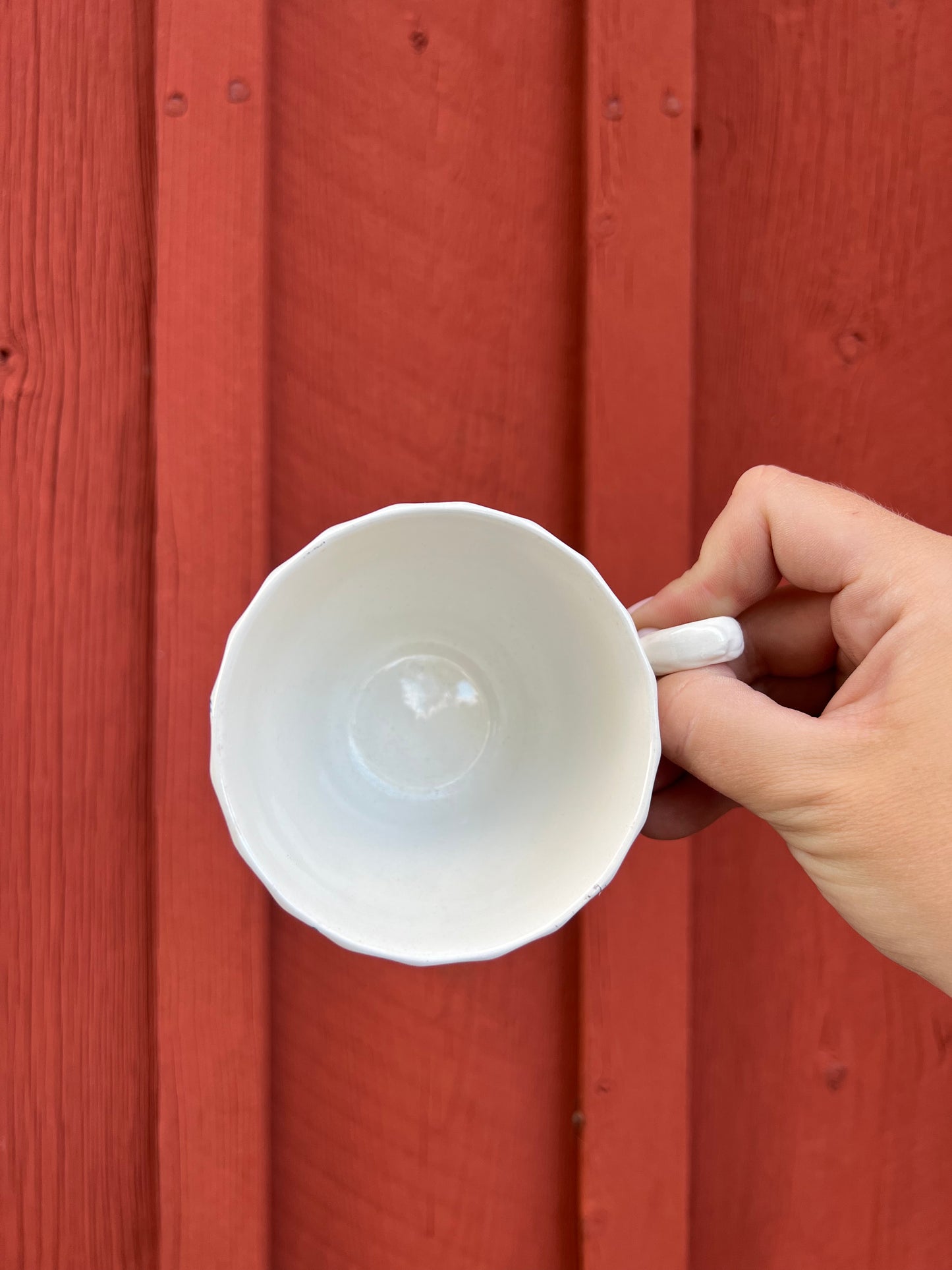 2 st blåblommiga kaffekoppar