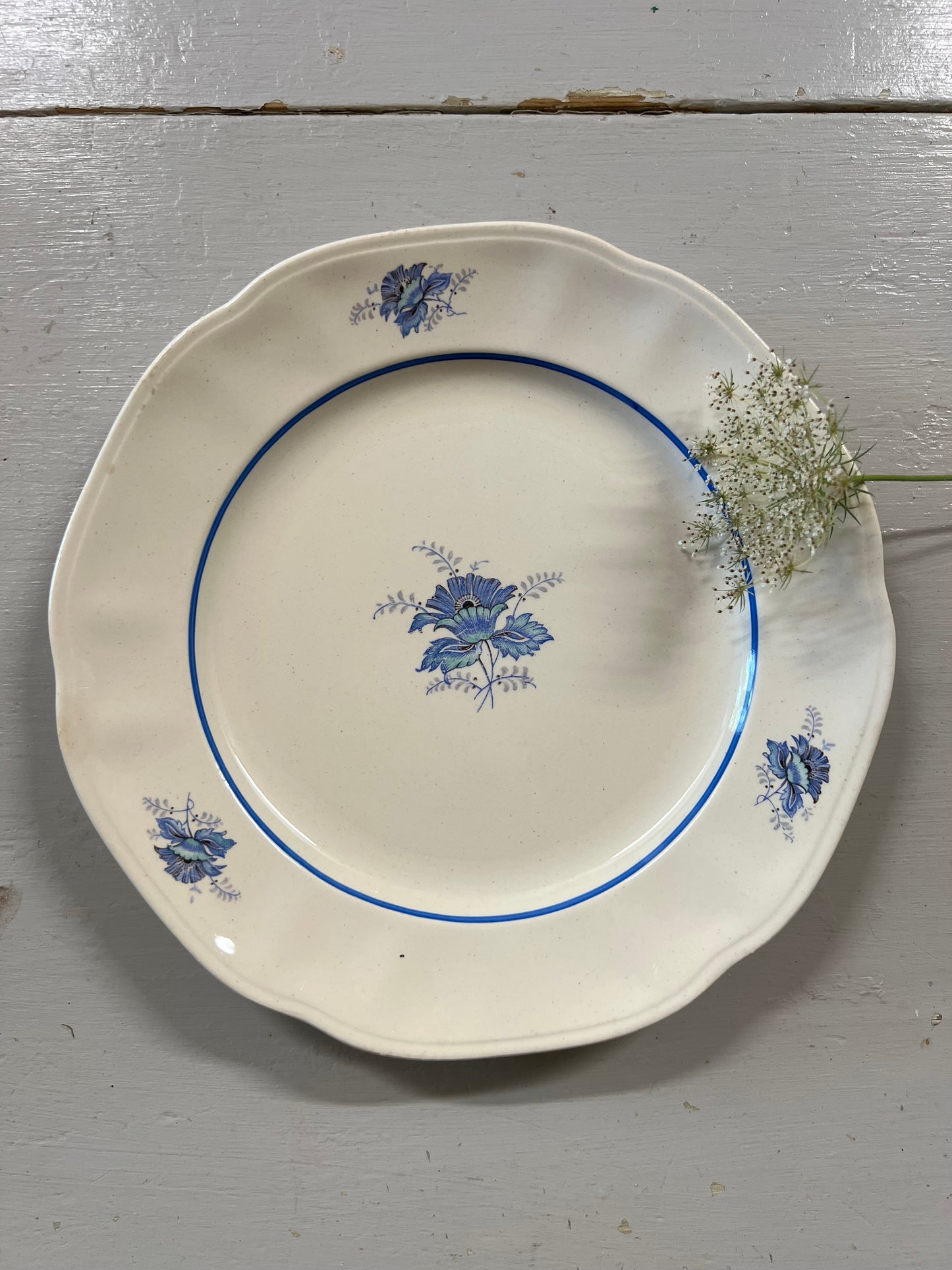 2st blomstertallrikar i blått - Britta Gustavsberg