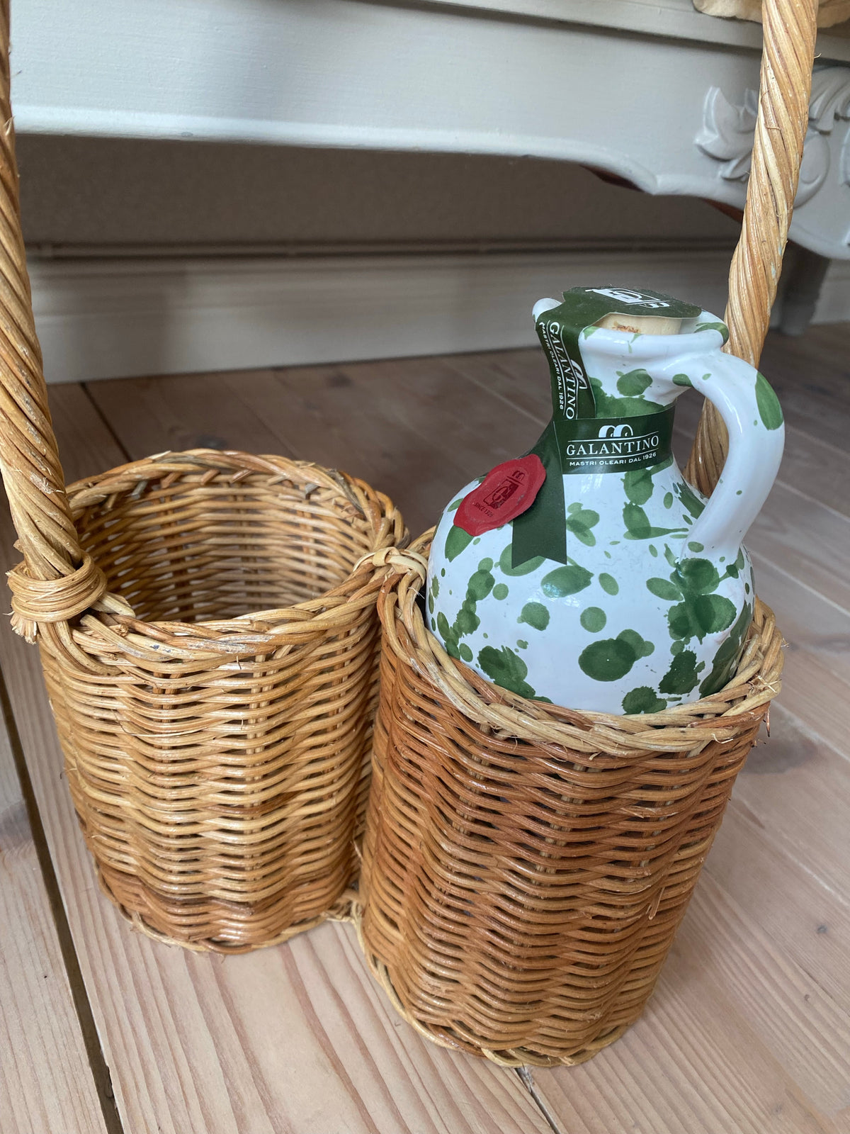 Flaskkorg för två