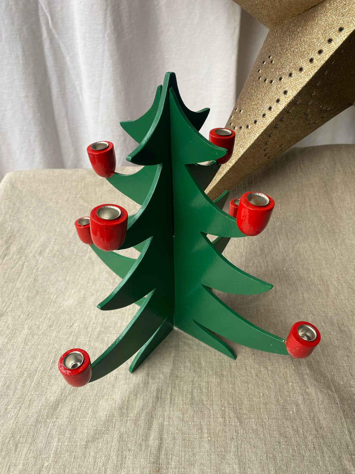 Trägran för julgransljus