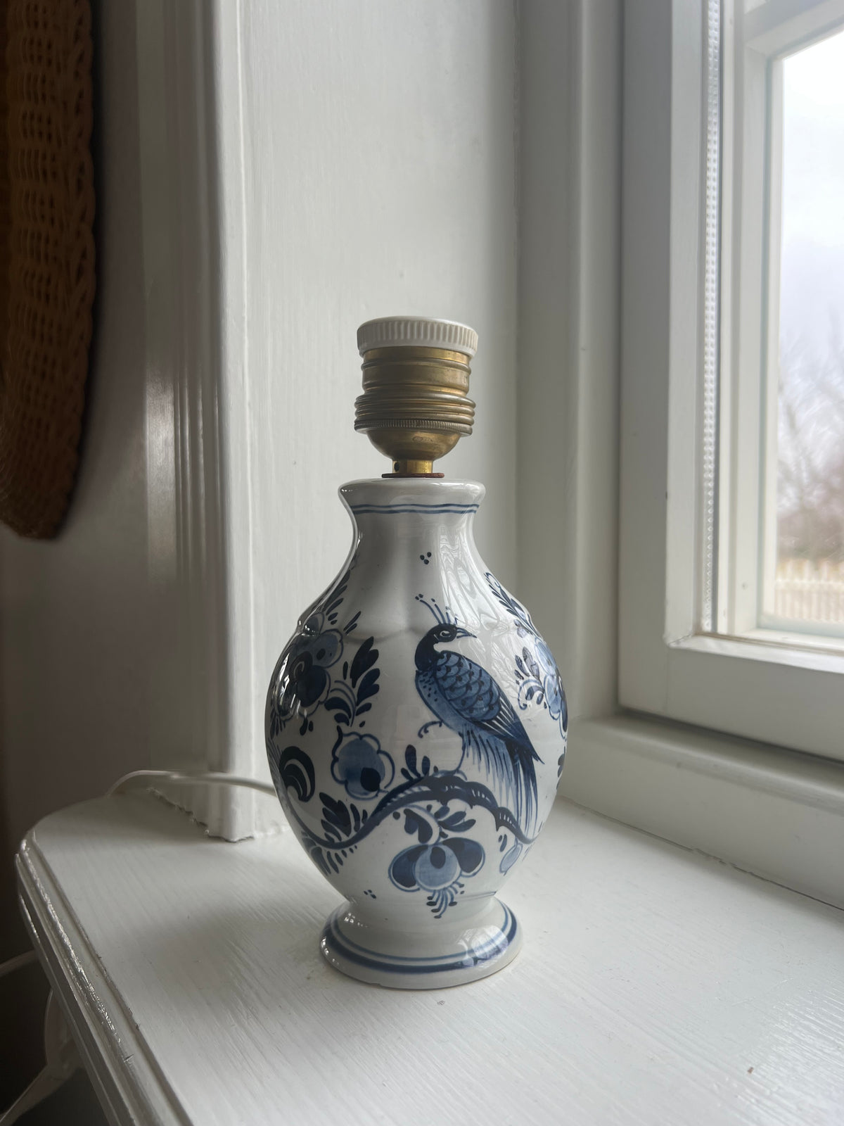Lampfot i blåvitt - Delft porslin