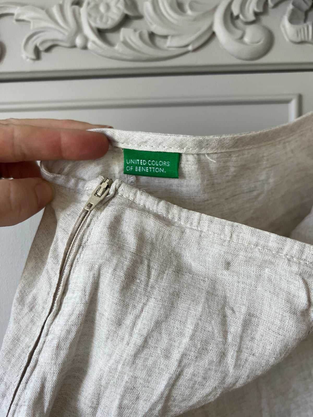 Beige linnekjol United colors of Benetton