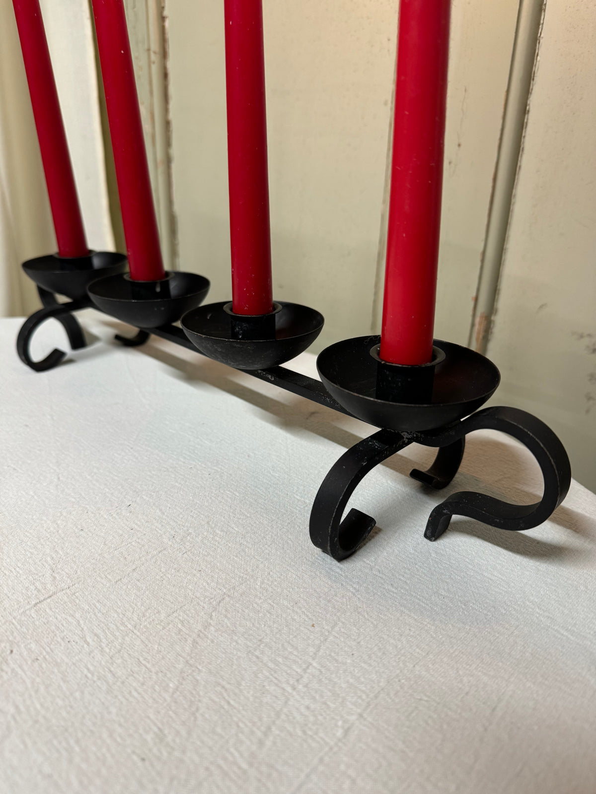 Adventsljusstake i smide