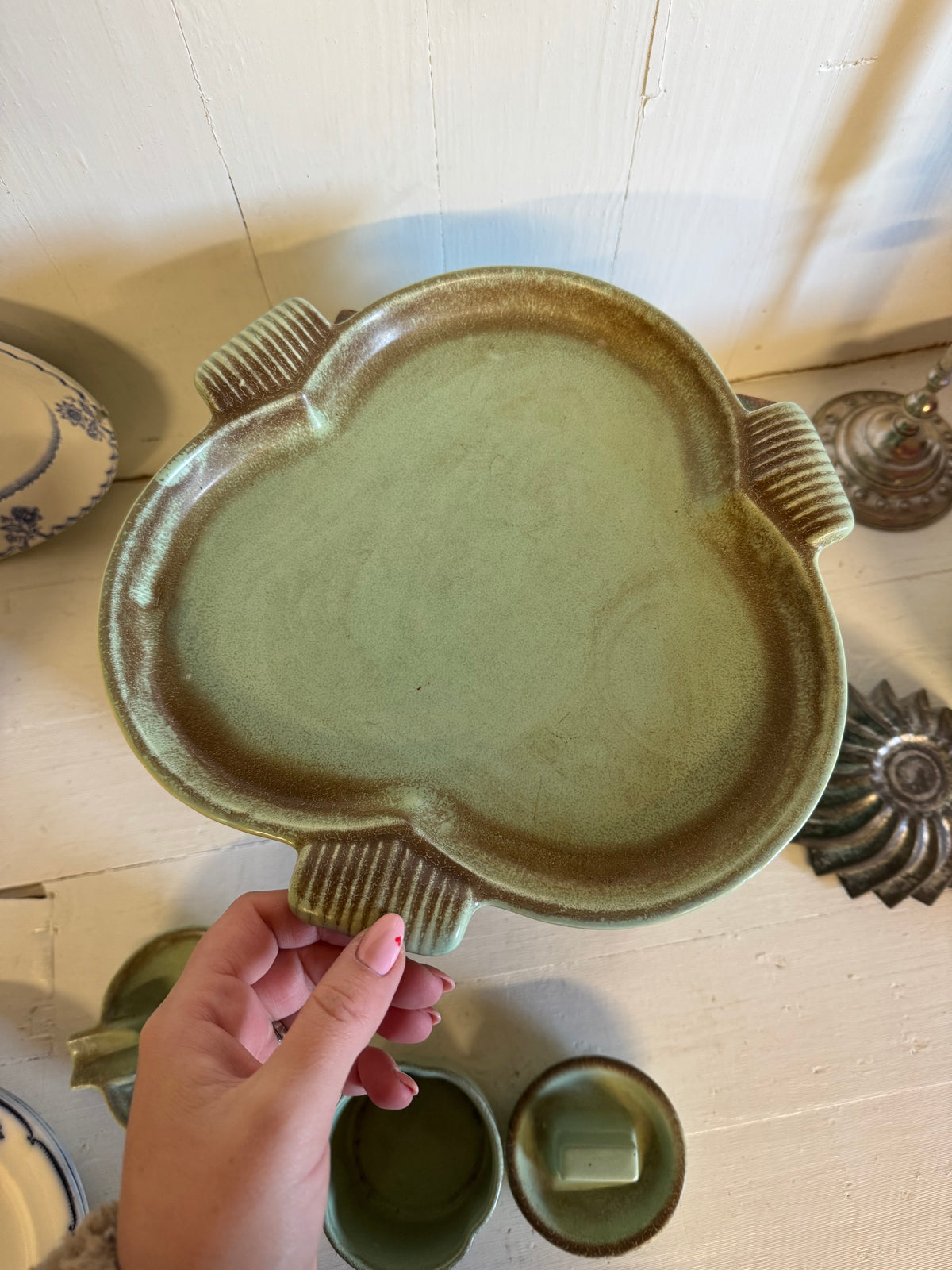 Set i grön keramik