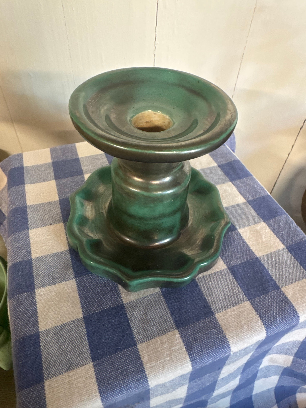 Grön ljusstake