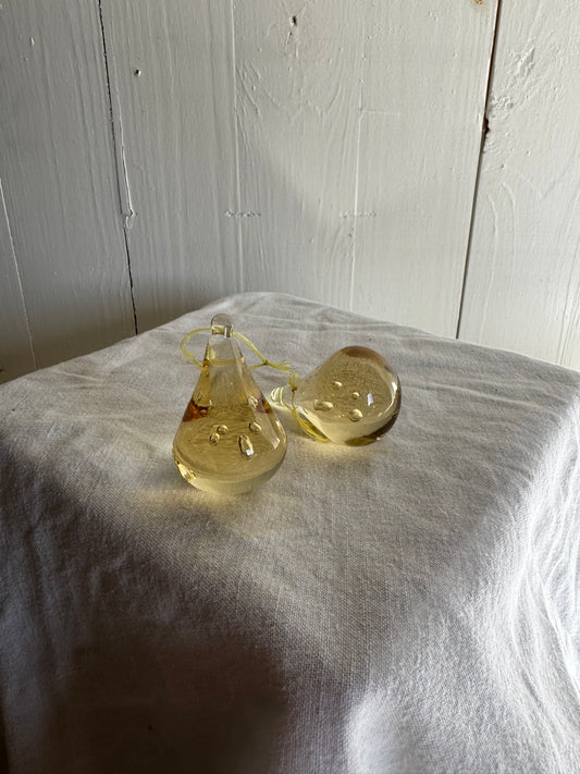 Gula tyngre glasdroppar, 2st