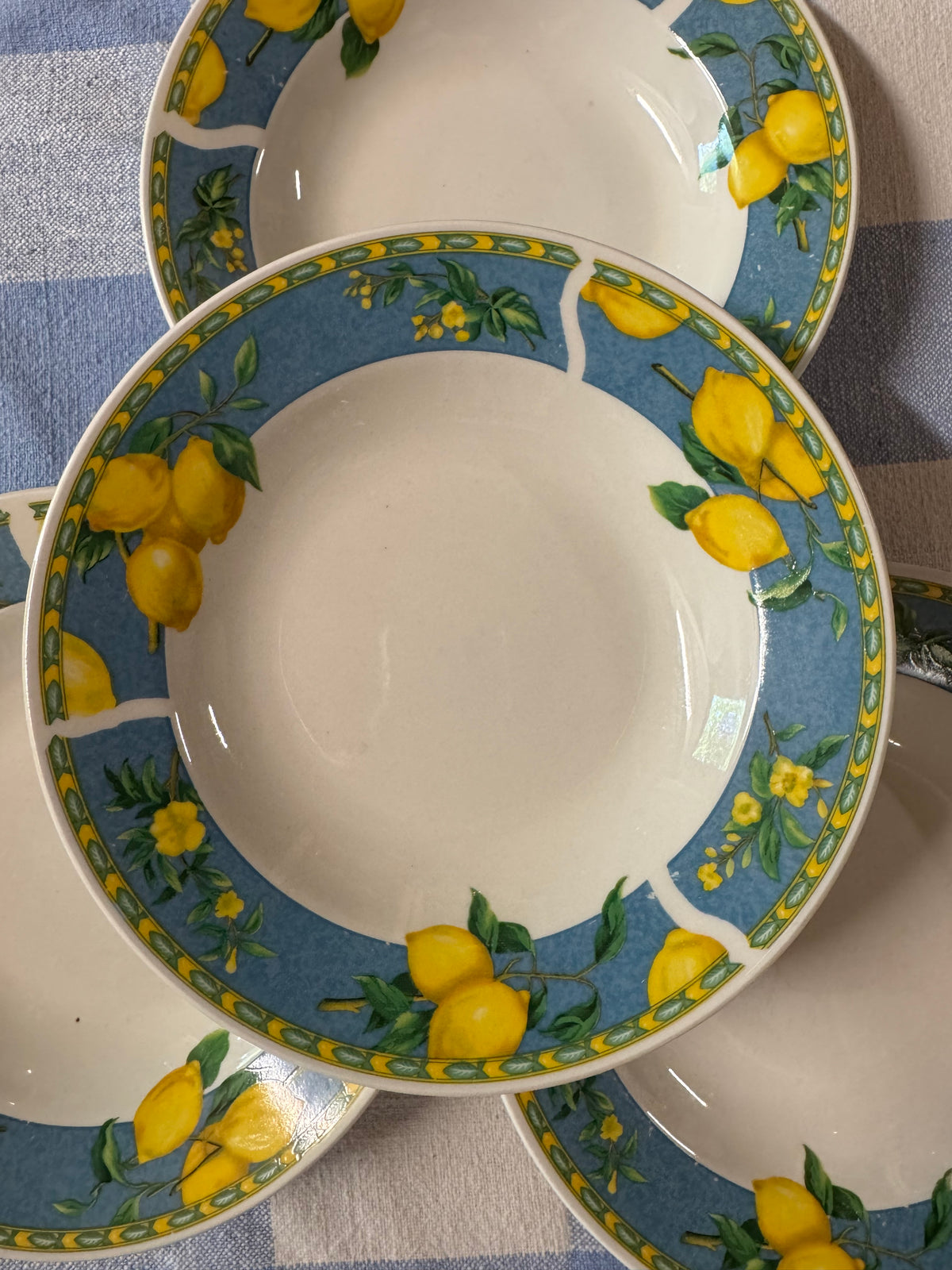 Djupa tallrikar/skålar citron, 4st