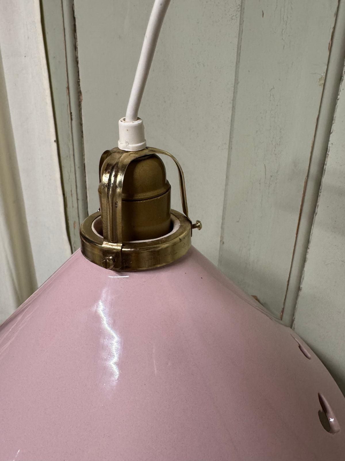 Skomakarlampa i rosa med hjärtan, stor