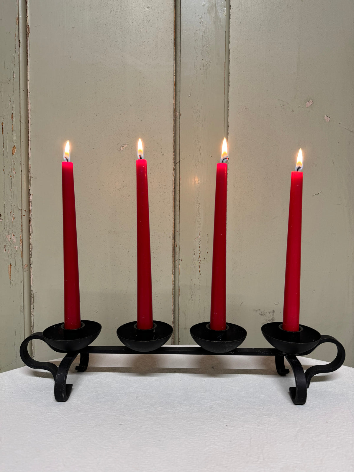 Adventsljusstake i smide