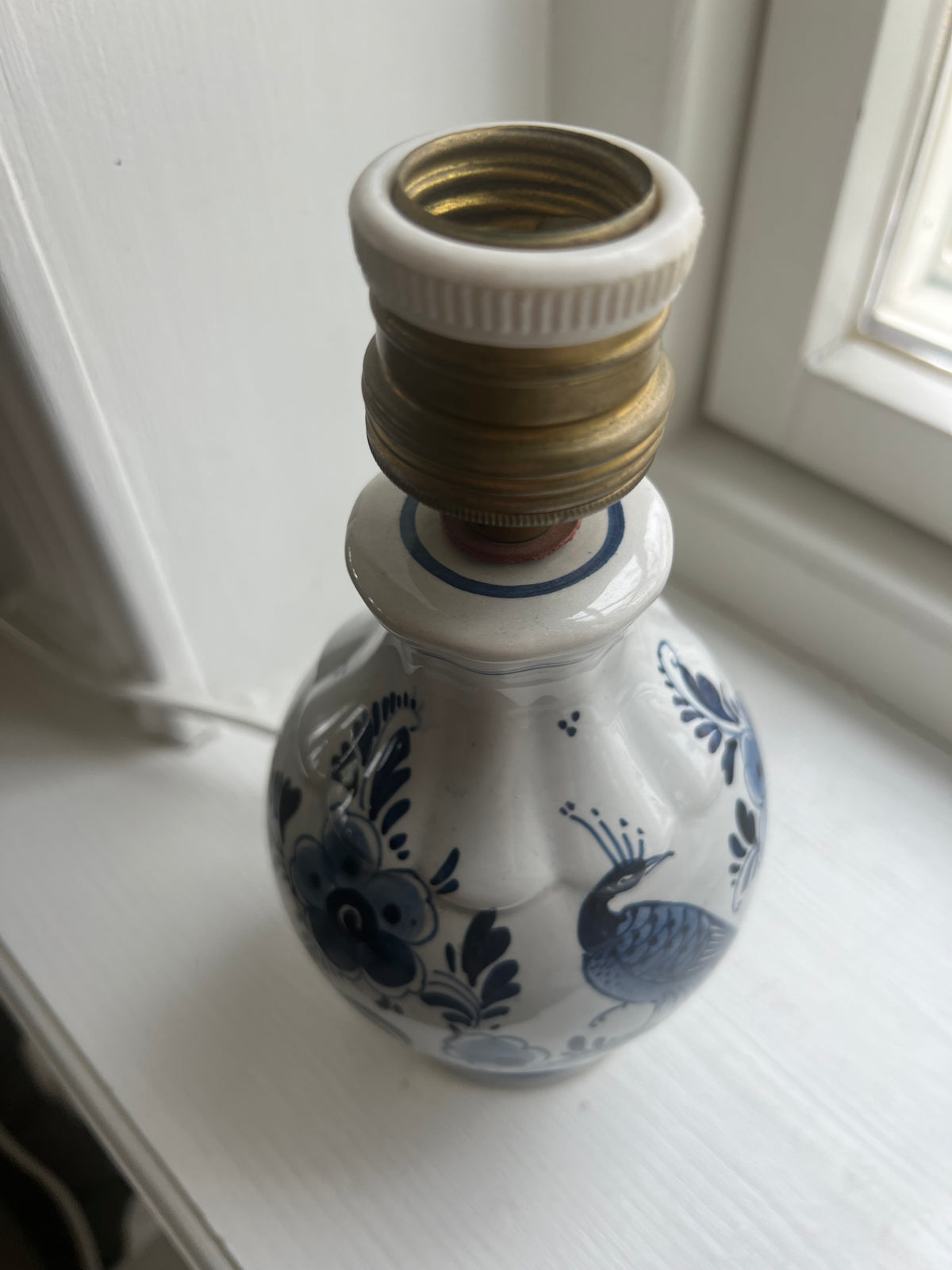 Lampfot i blåvitt - Delft porslin