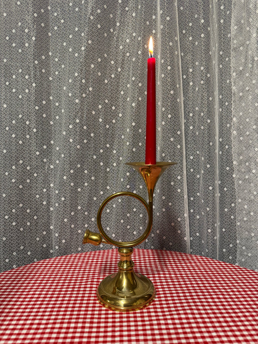 Trumpetljusstake i mässing