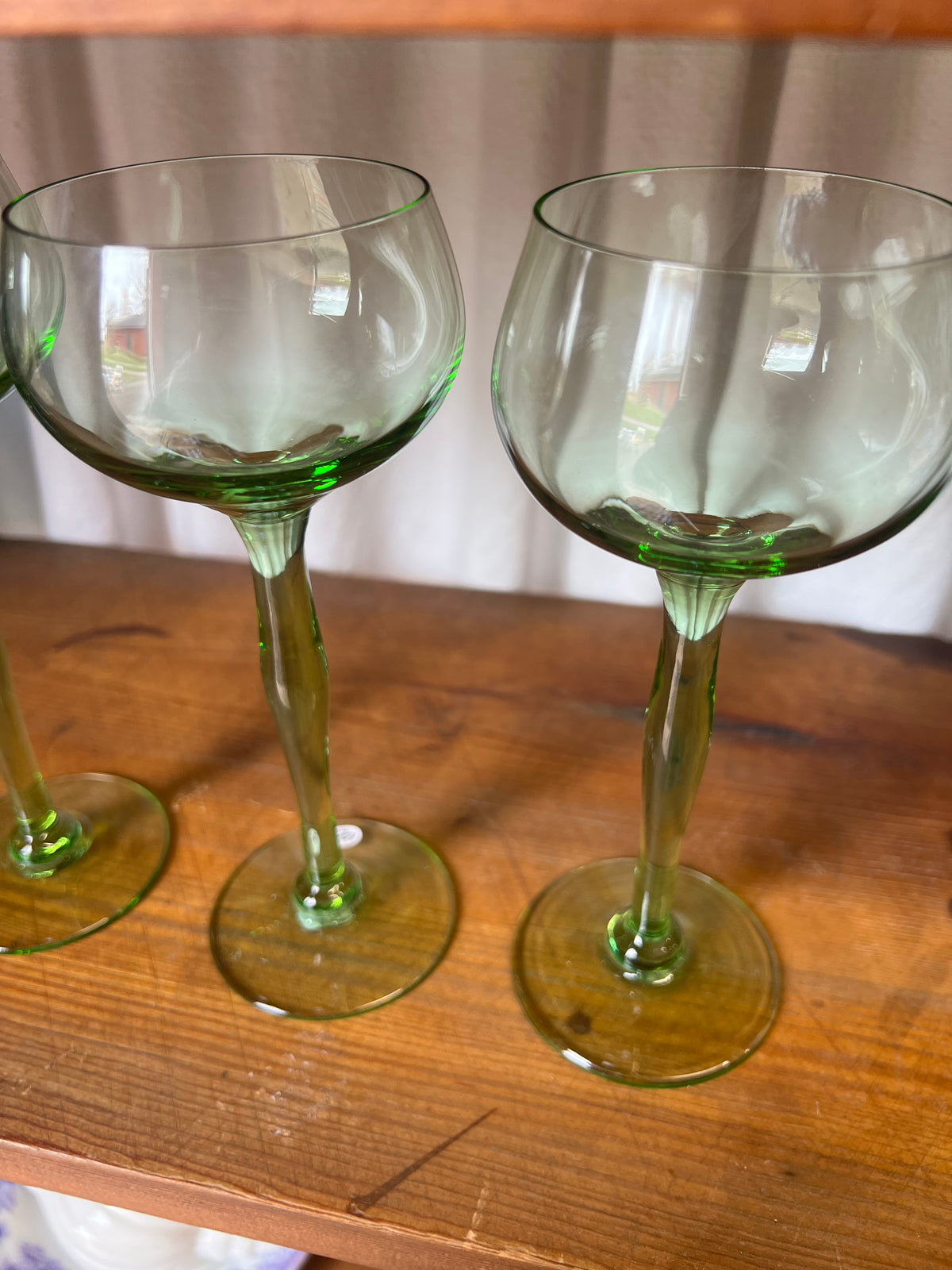 3st gröna höga glas