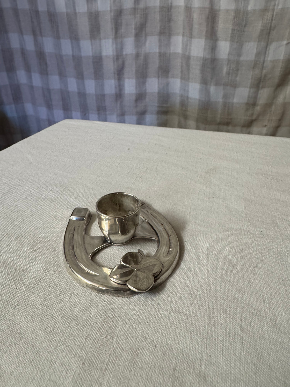Ljusstake hästsko Berg Denmark silverpläterad