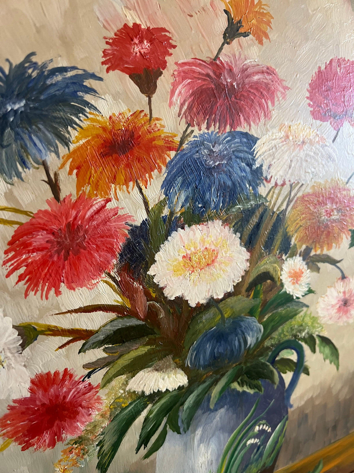 Oljemålning blommor