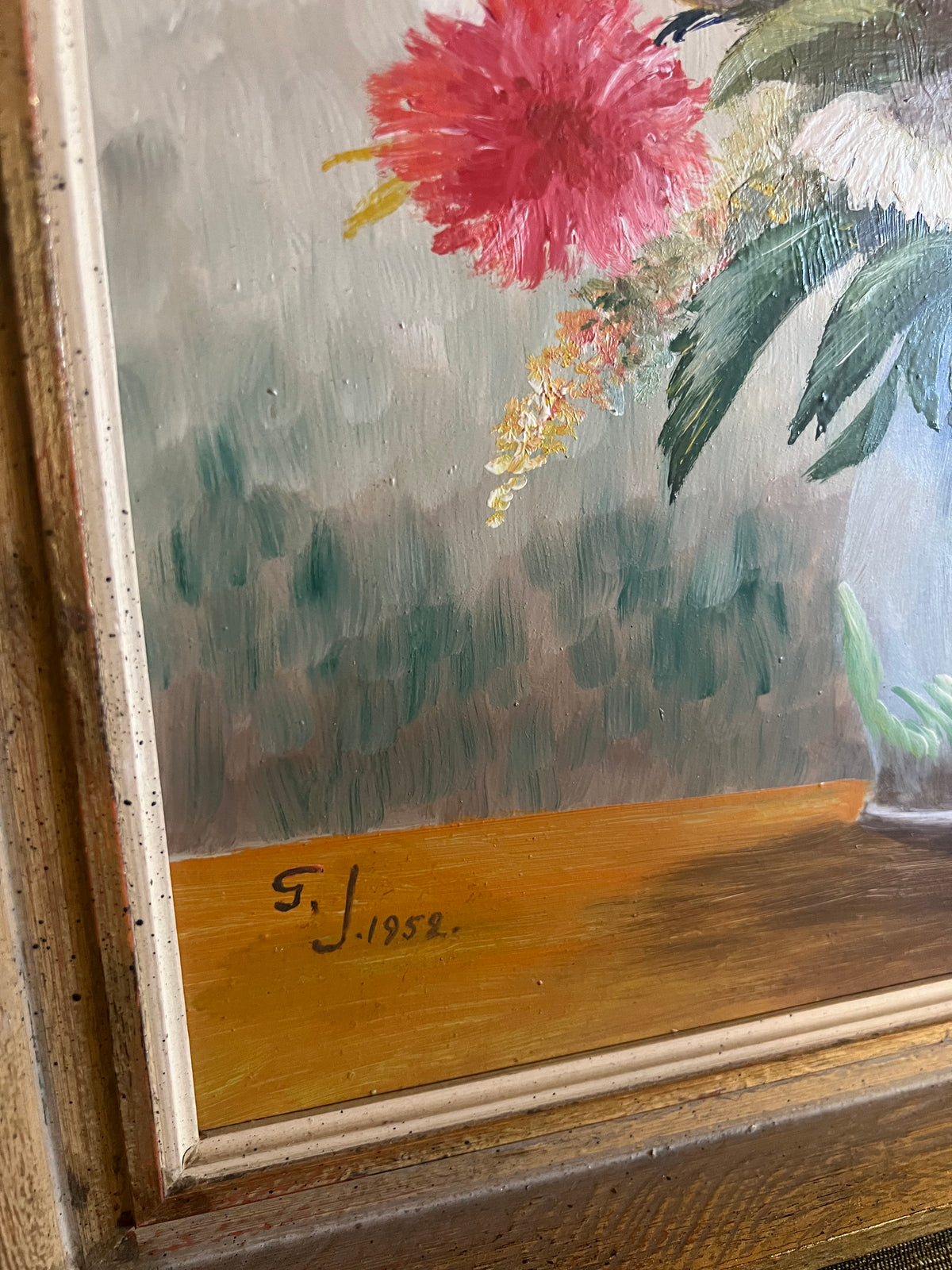 Oljemålning blommor
