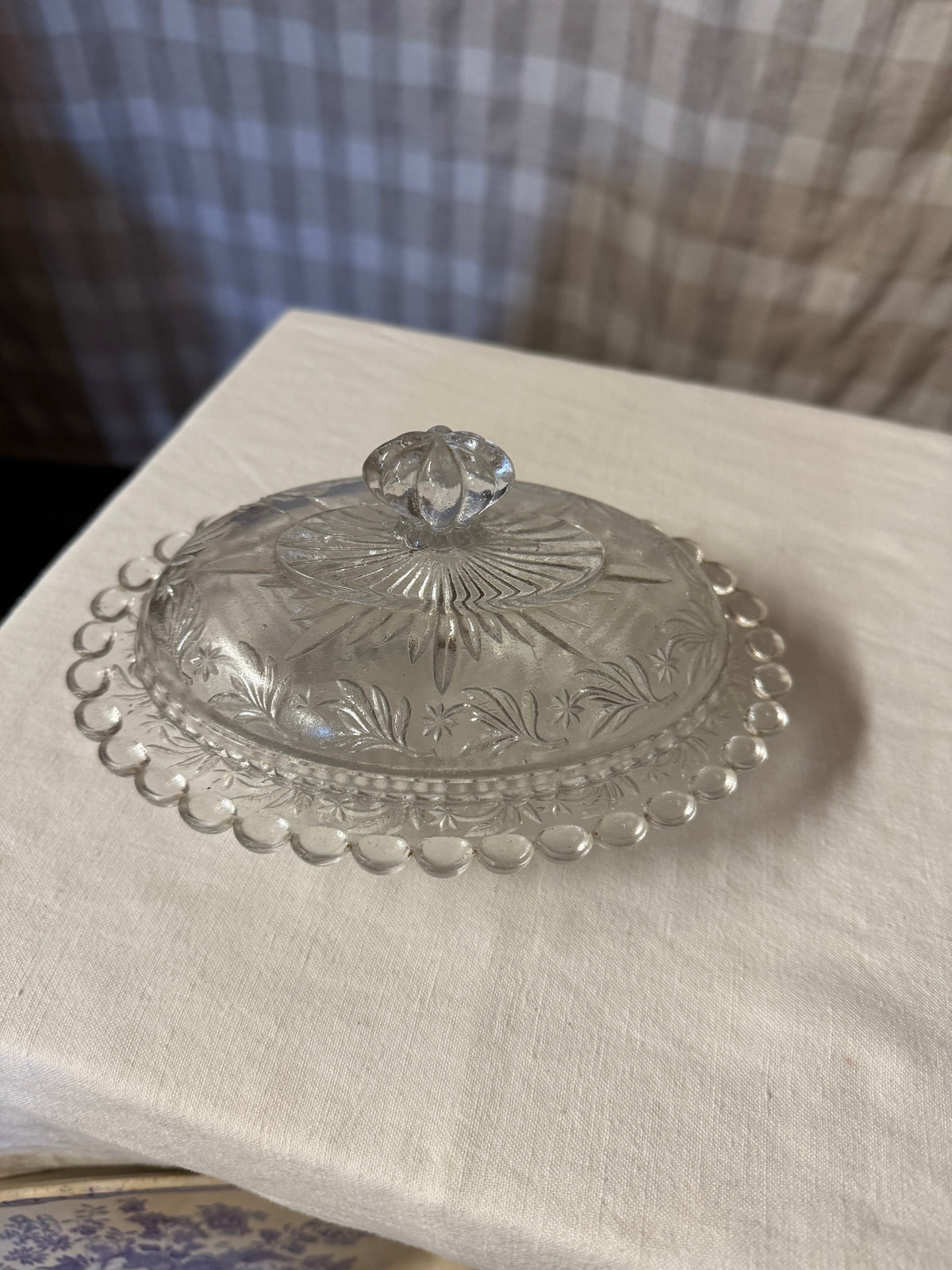Glasskål med lock