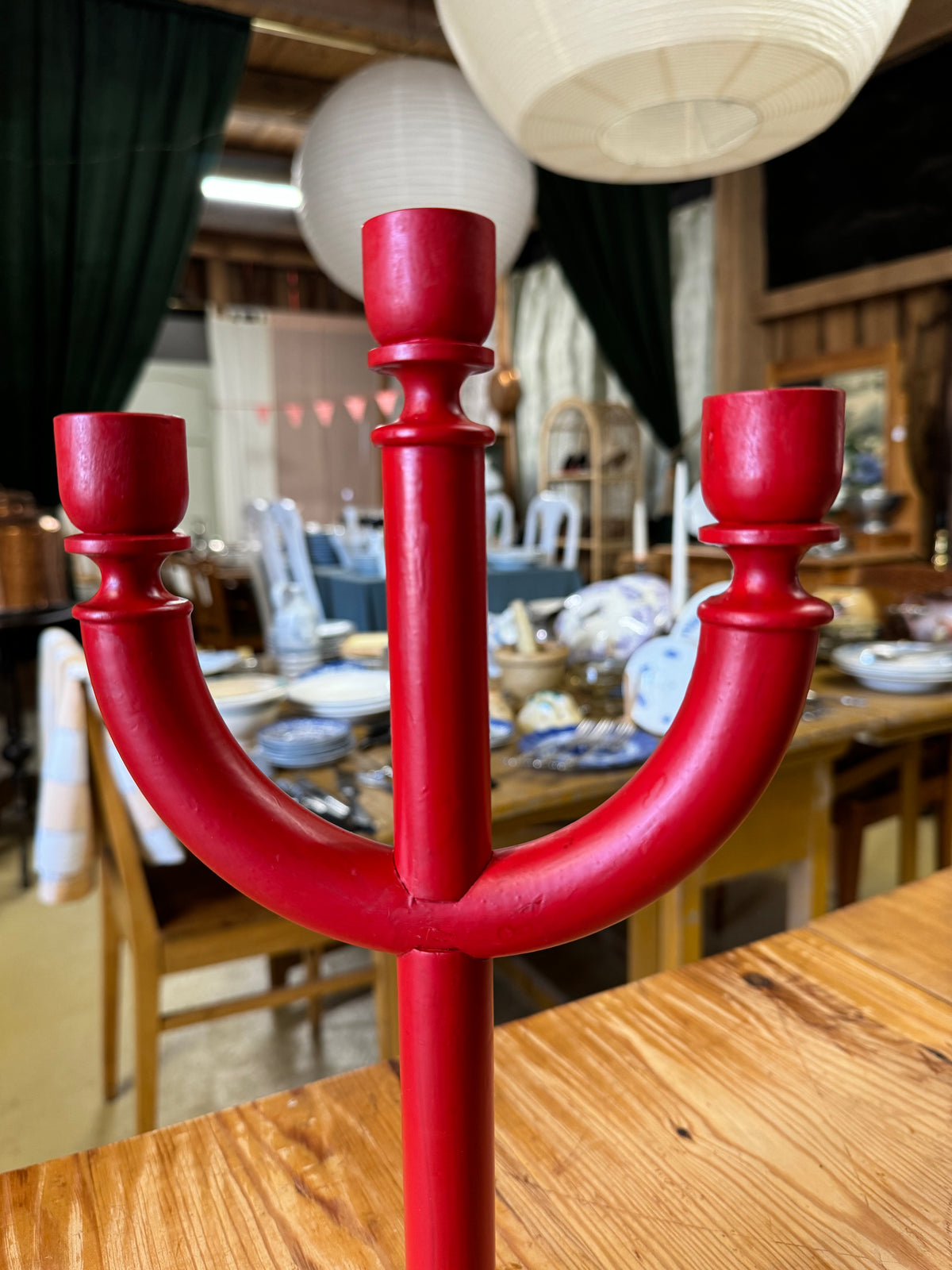 Trearmad träljusstake