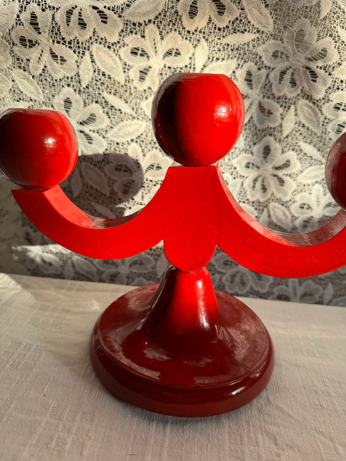 Röd kulljusstake