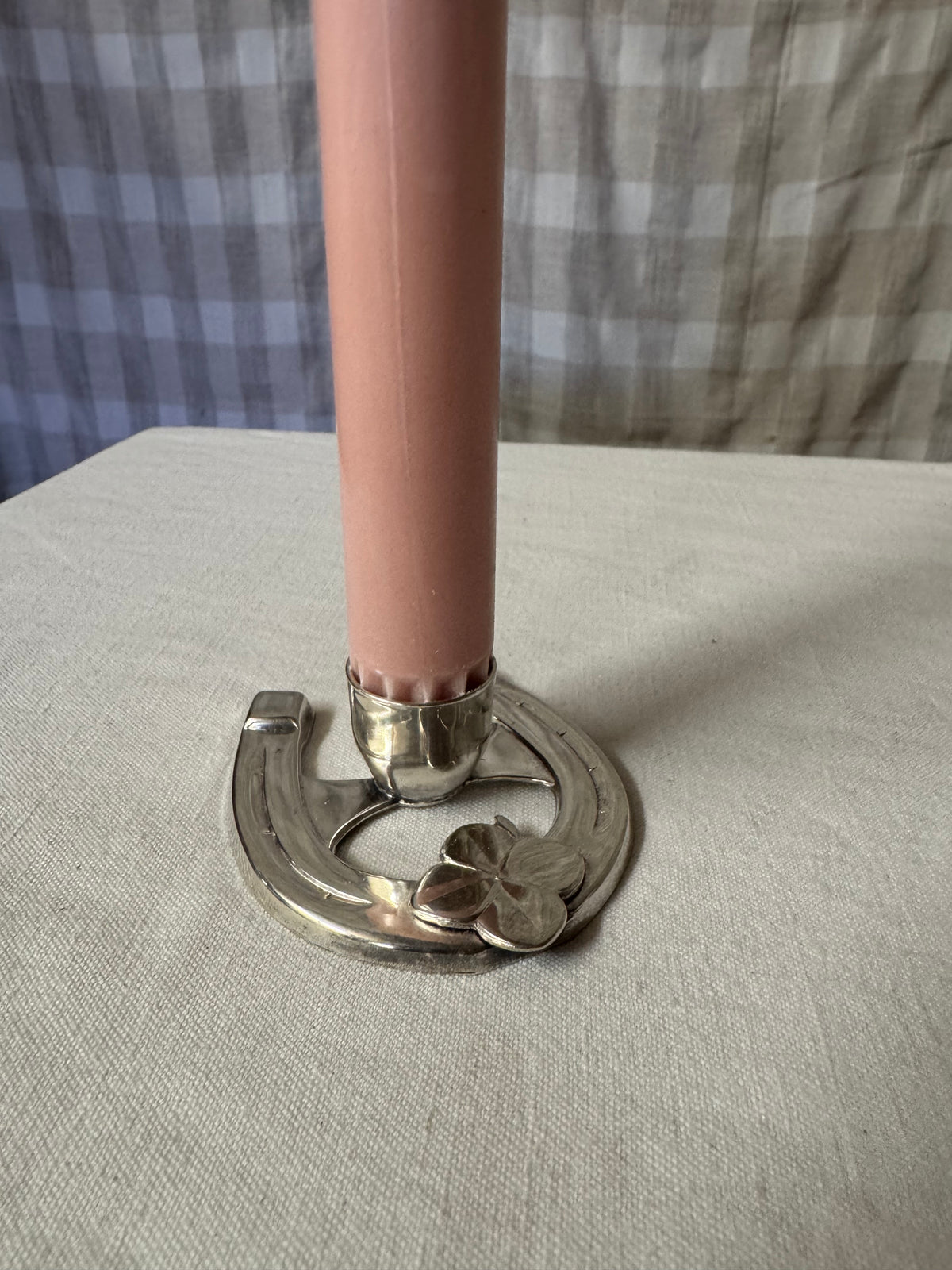 Ljusstake hästsko Berg Denmark silverpläterad
