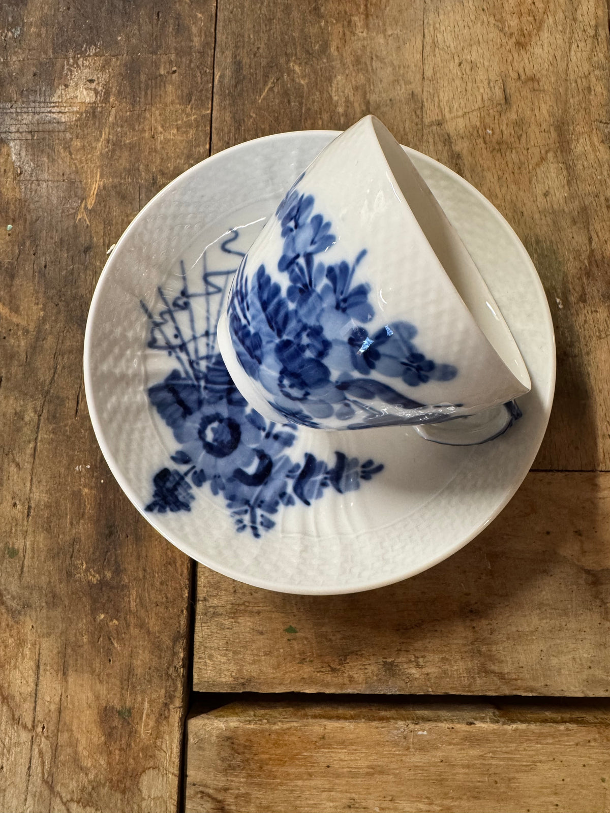 Kaffekopp med fat Blå Blomster Royal Copenhagen 1549