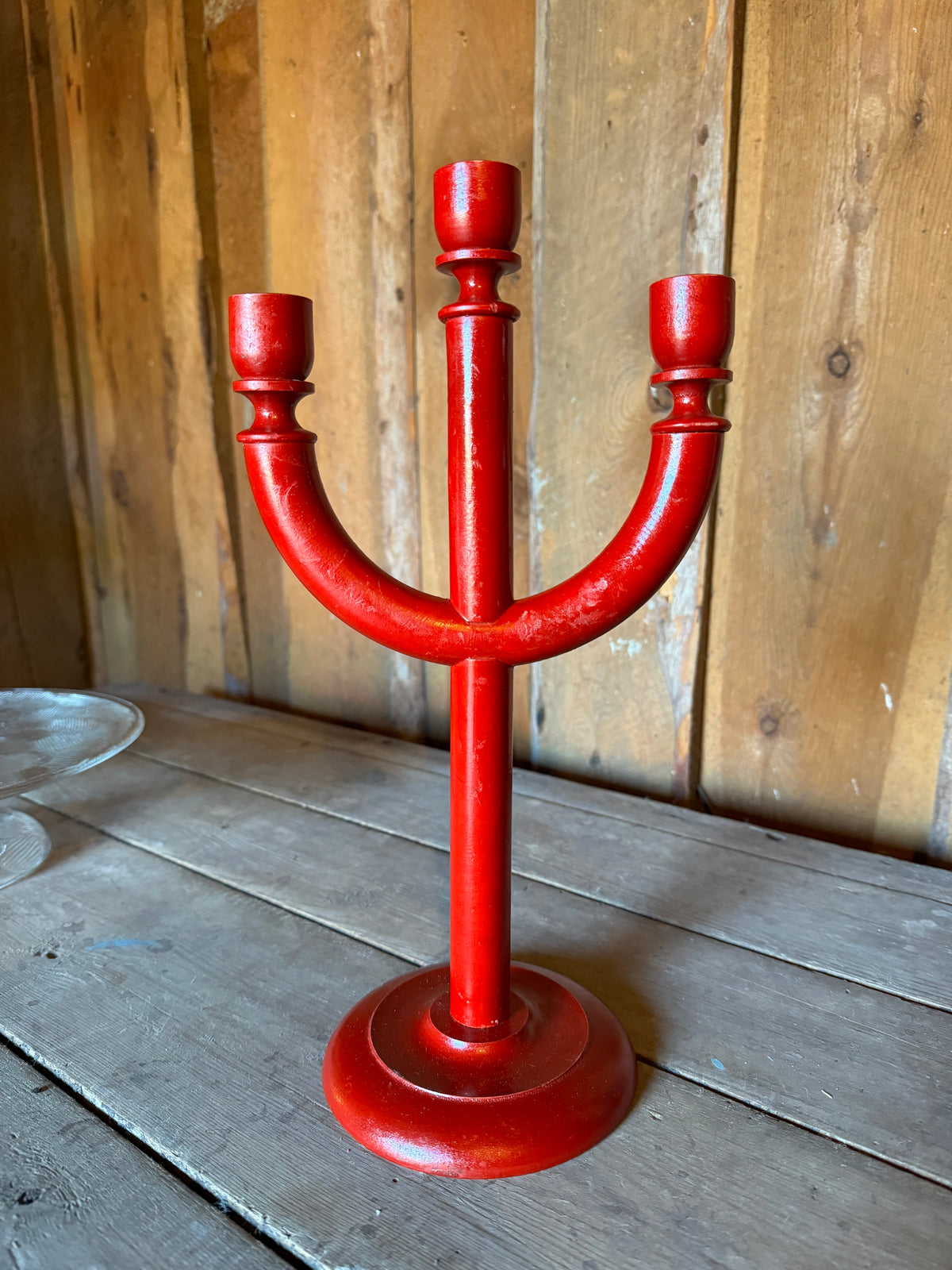 Trearmad träljusstake