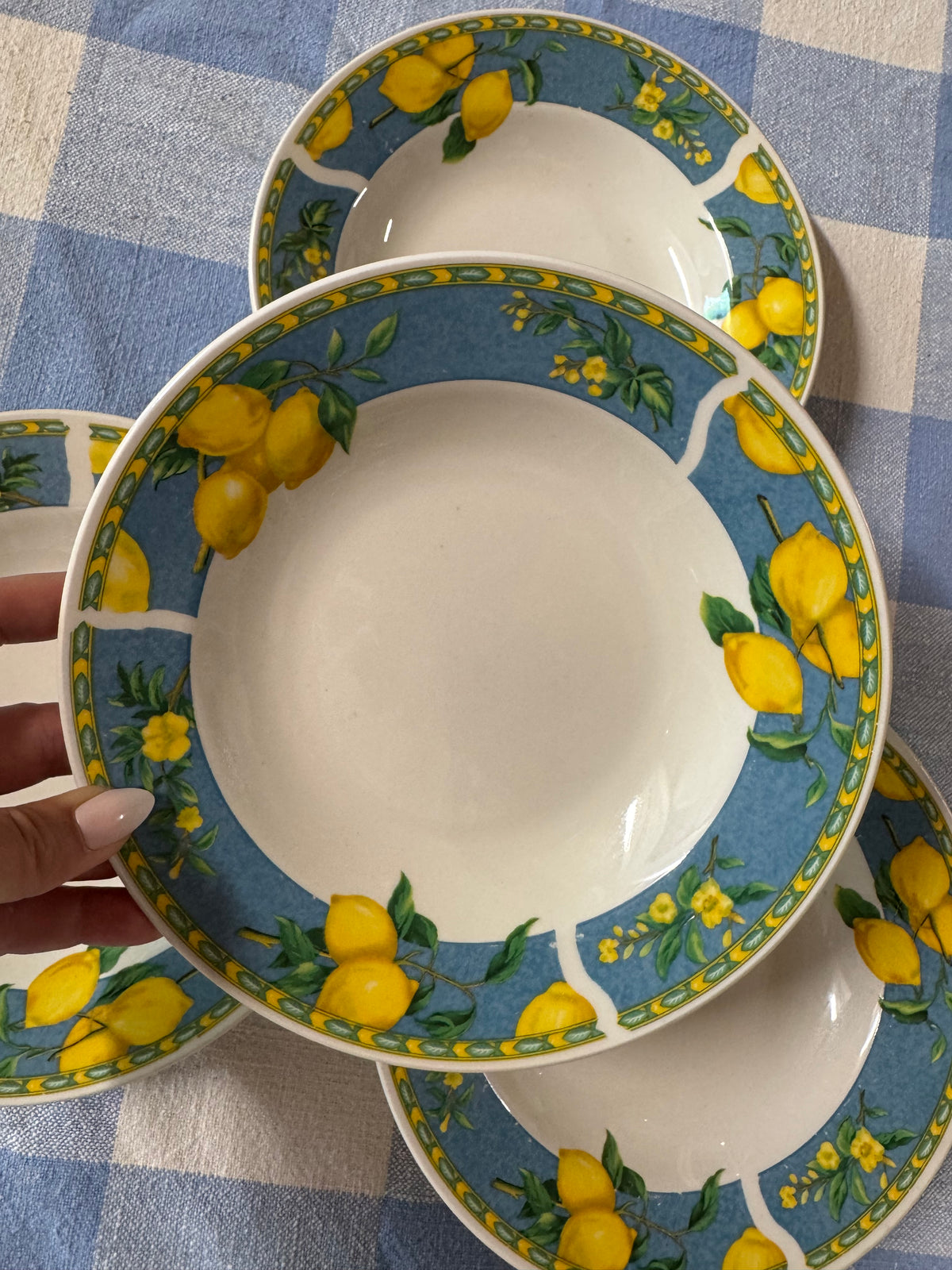 Djupa tallrikar/skålar citron, 4st