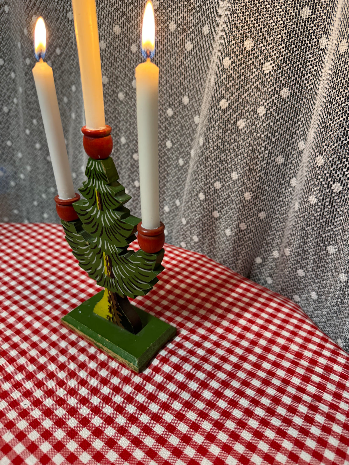 Mindre ljusstake, gran för julgransljus