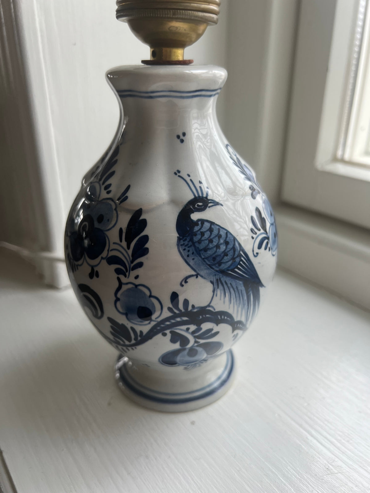 Lampfot i blåvitt - Delft porslin