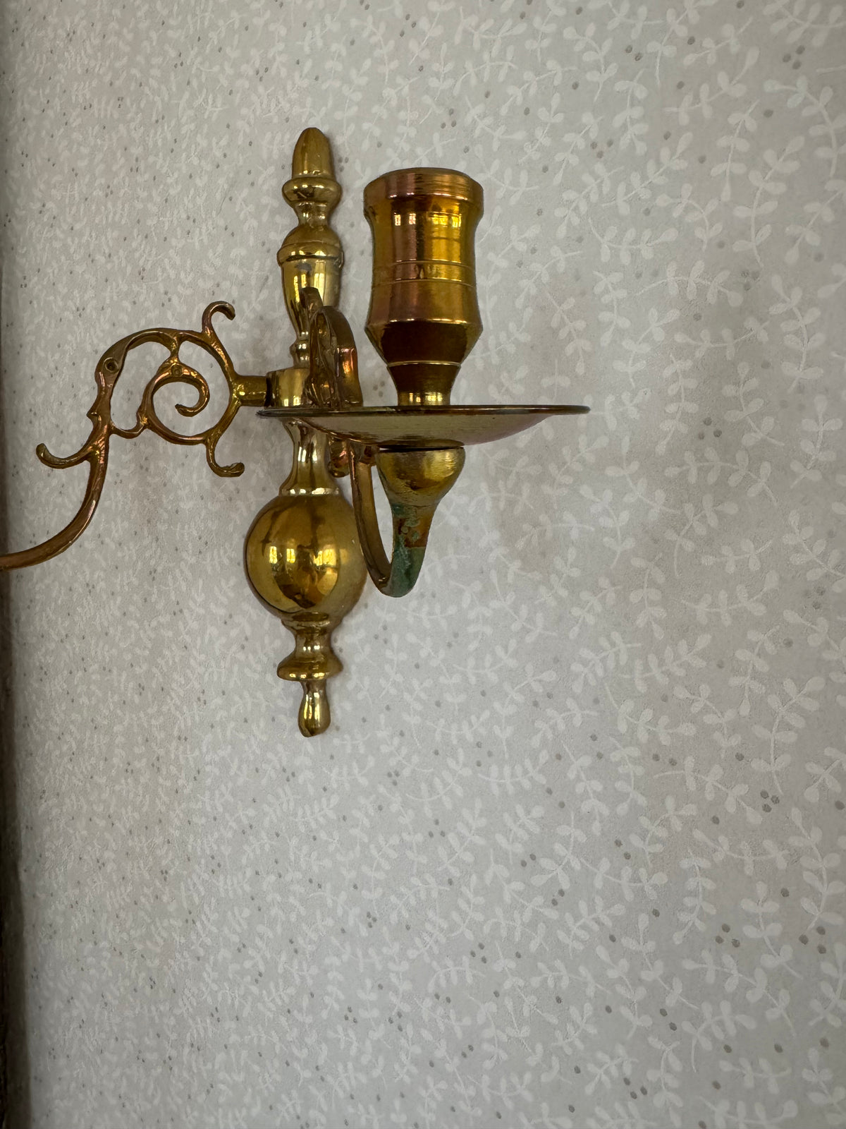 Väggljusstake mässing