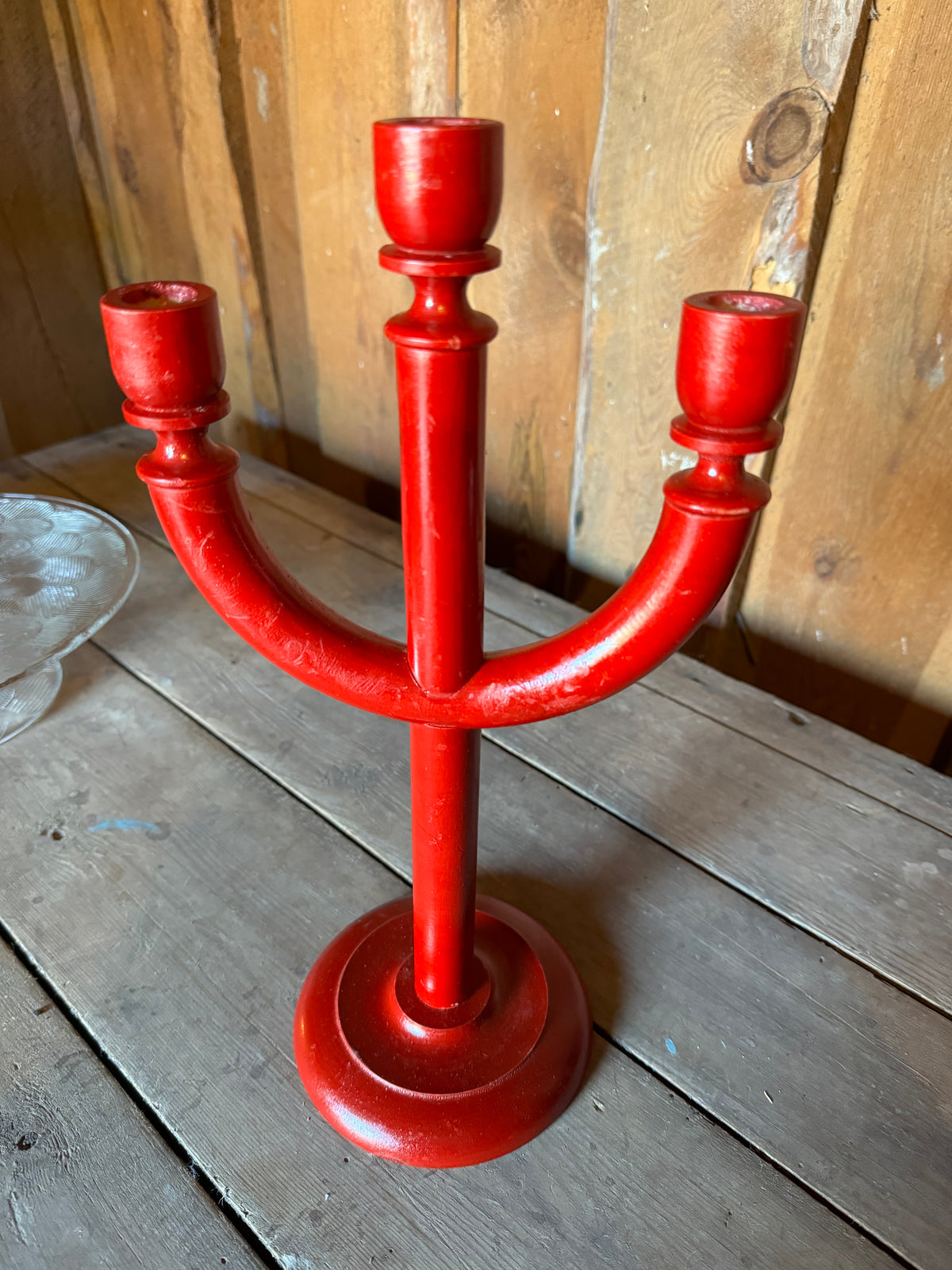 Trearmad träljusstake