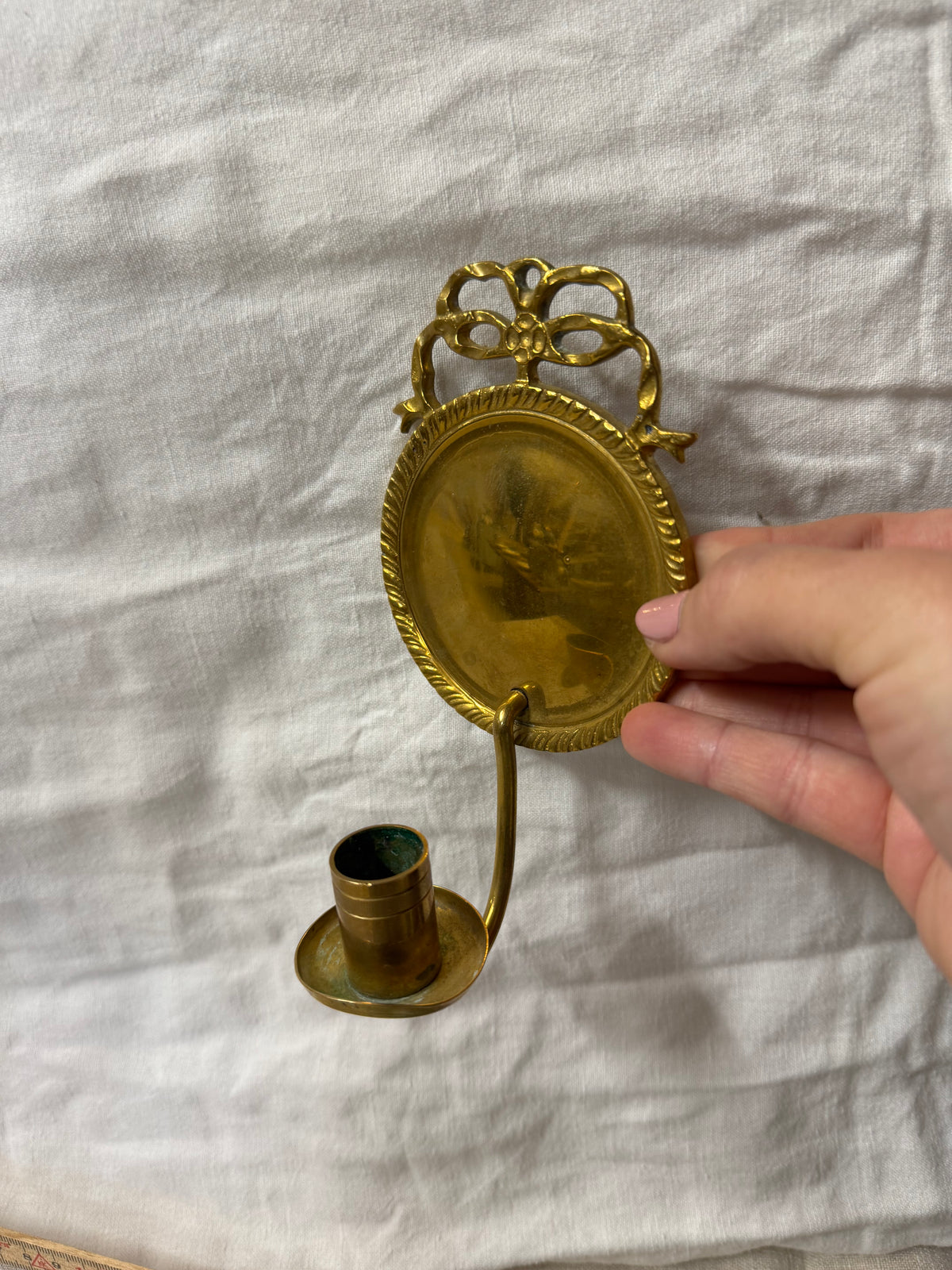 Väggljusstake i mässing