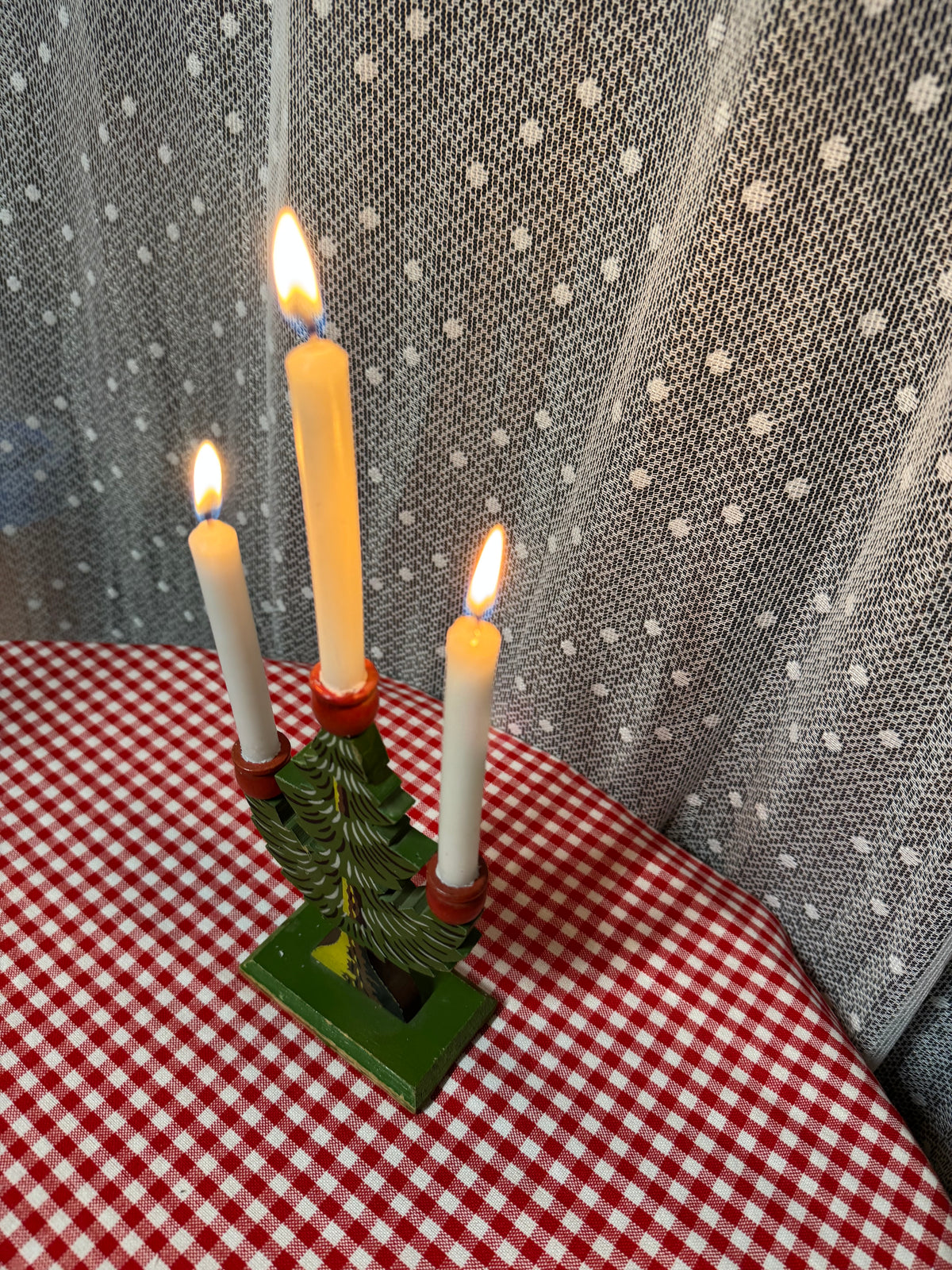 Mindre ljusstake, gran för julgransljus