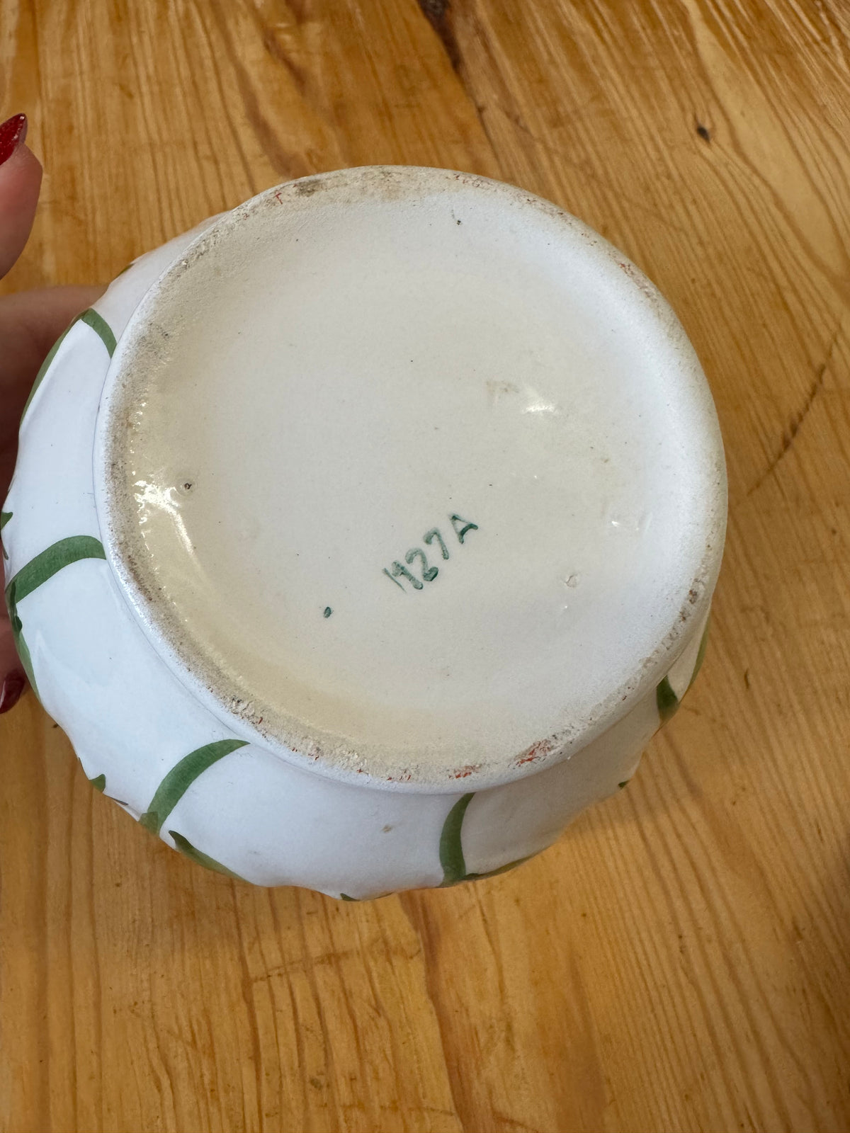 Kruka i rött och grönt