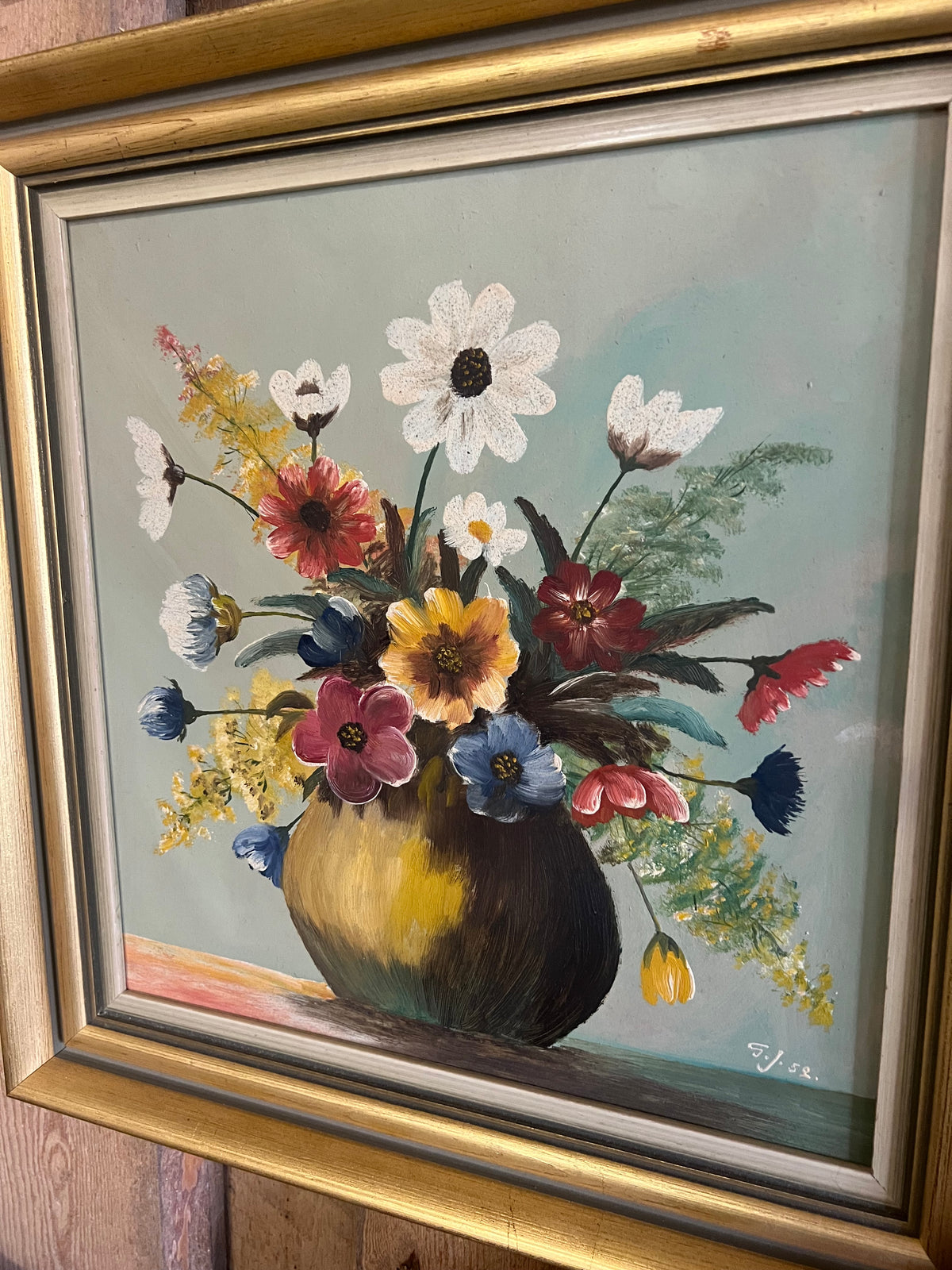 Vacker blomstertavla