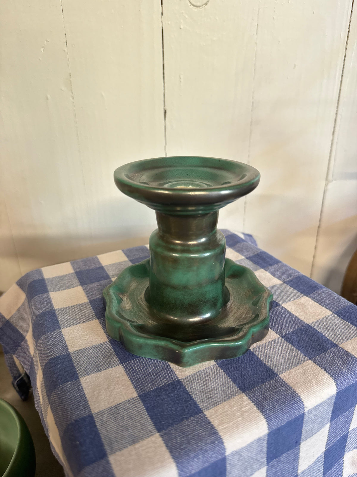 Grön ljusstake