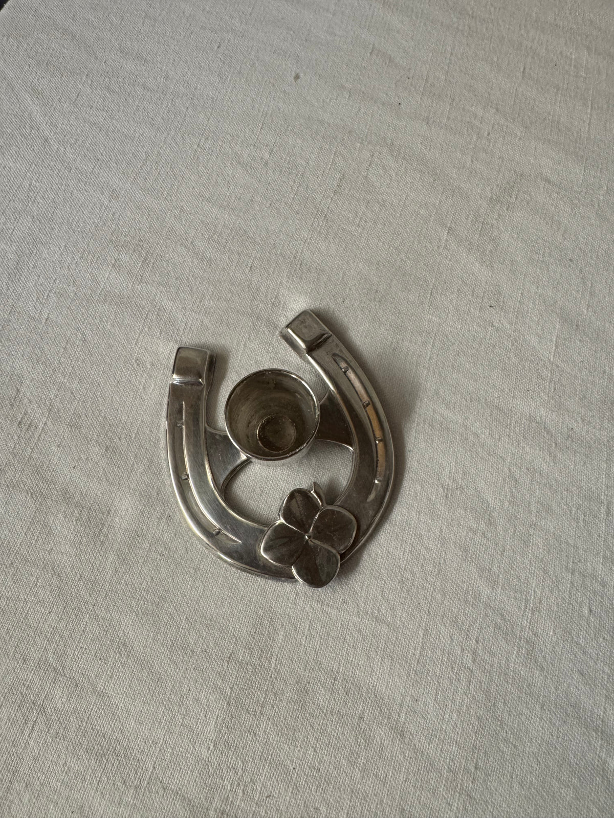 Ljusstake hästsko Berg Denmark silverpläterad