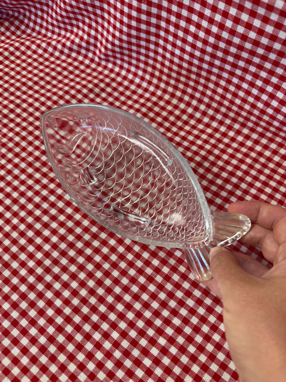 Uppläggningsfat fisk i glas