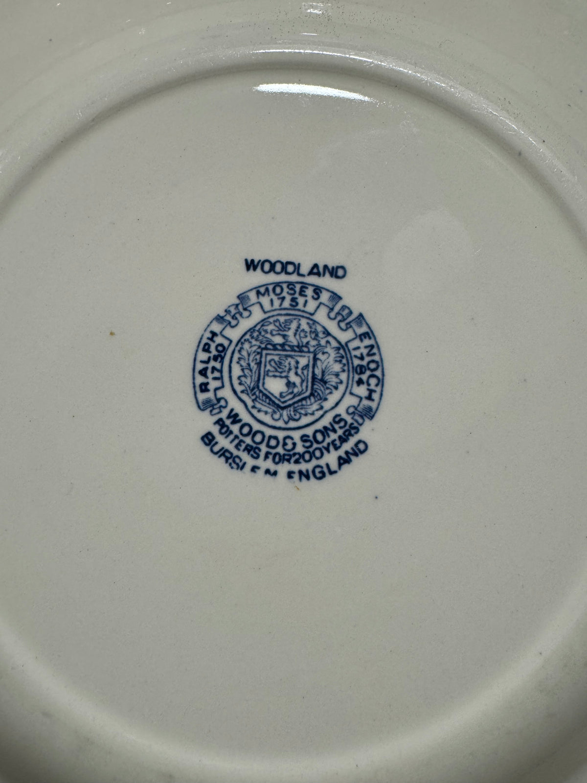 Blåvitt uppläggningsfat - Wood & Sons England