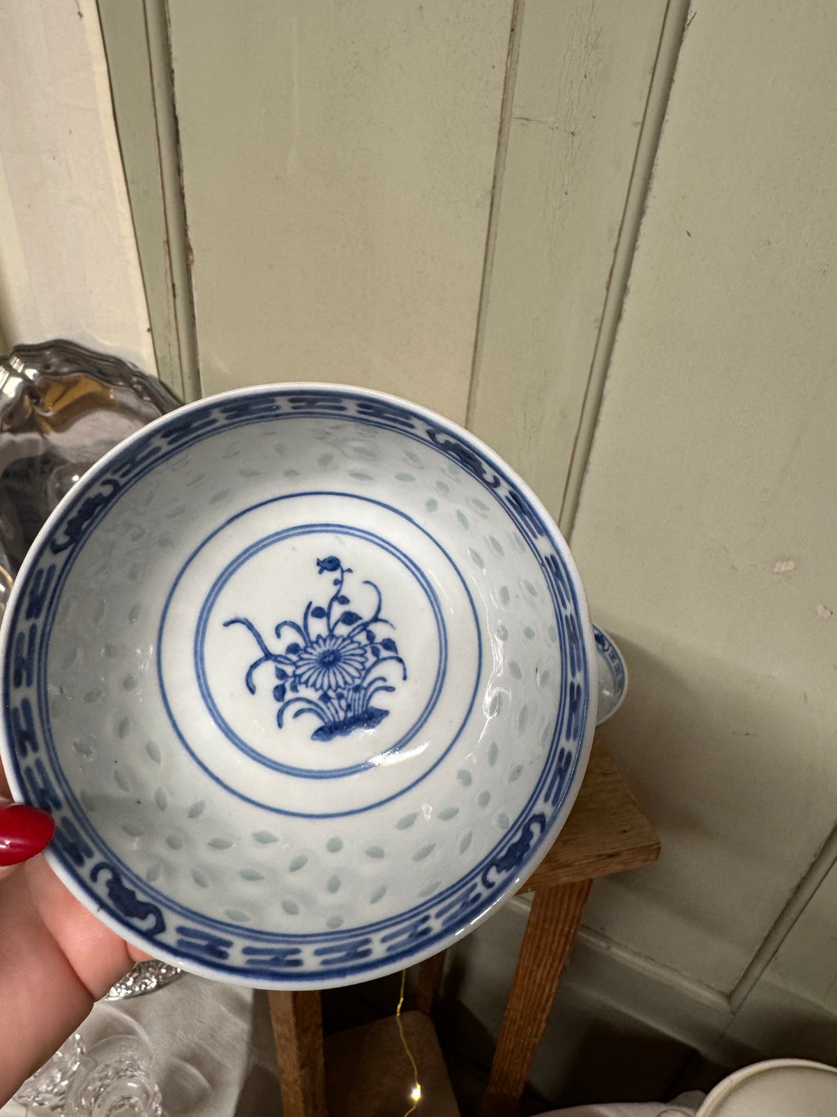 Blått kinesiskt porslin, 4 delar